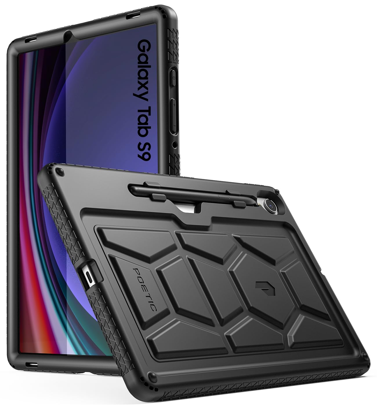 Poetic TurtleSkin Case for Samsung Galaxy Tab S9 (2023 Release) 11 inch Case with S Pen Holder, Heavy Duty Shockproof Kids Frien