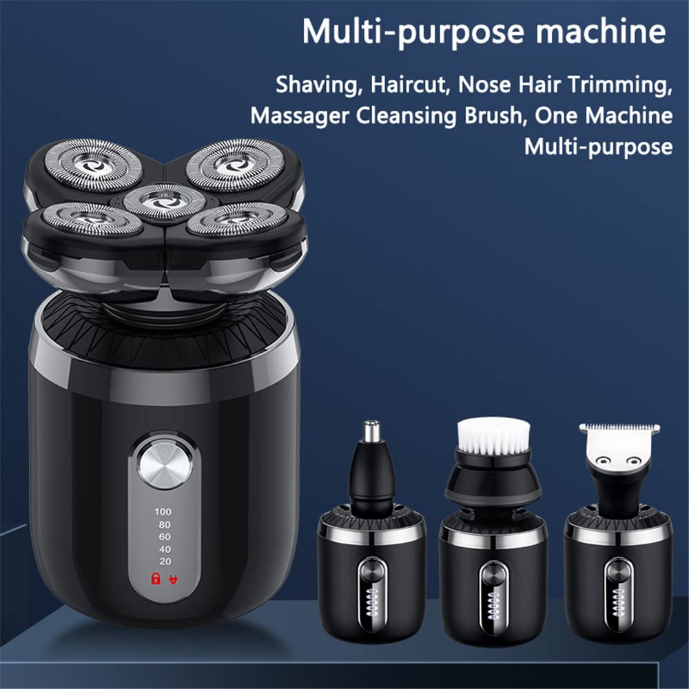 Head Shavers For Men, Mens 5-In-1 Electric Head Shaver, Waterproof Electric Razor, Rechargeable Wet And Dry Mens Grooming Kit He