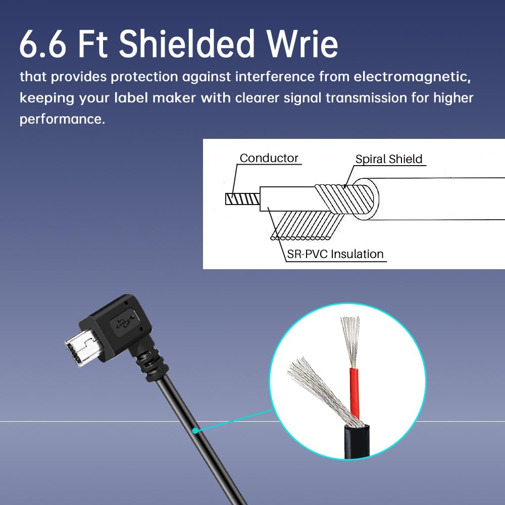 Fouceclaus Charger Cable For Garmin Gps, Mini Usb Shielding Car Charger Power Cord For Garmin Nuvi Navigator (Car Charger)