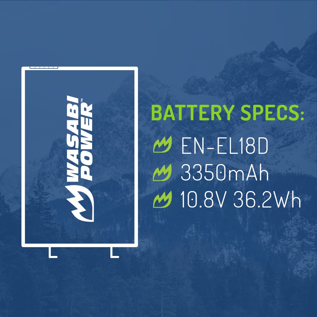 Wasabi Power Battery For Nikon En El18D And Nikon Z9, D4, D4S, D5, D6