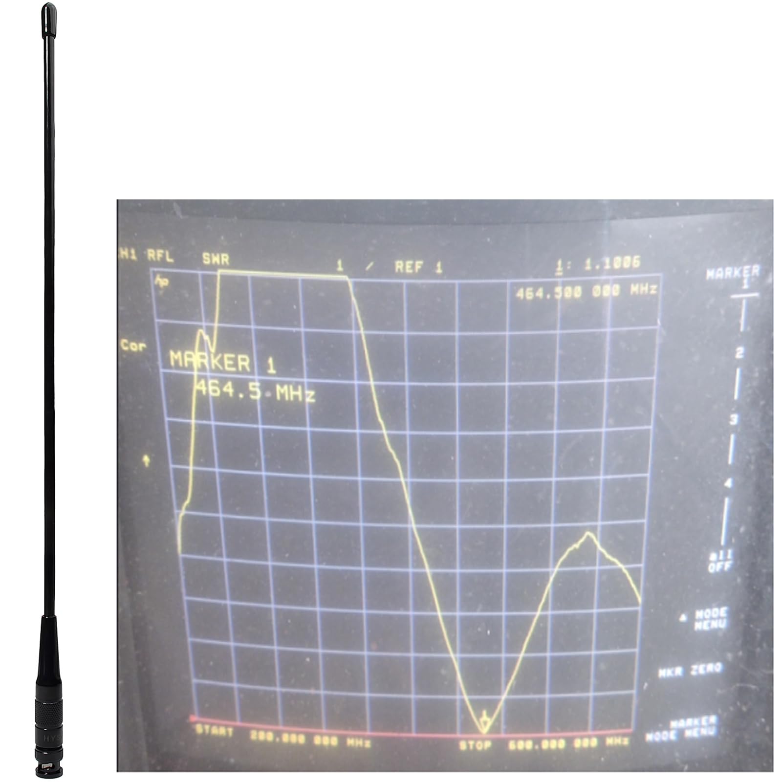 Hys Uhf Bnc Gmrs Handheld Scanner Antenna, 462 467Mhz Ht Antenna For 460 470Mhz Icom Yaesu Uniden Handheld Gmrs 2 Way Radio/Repe
