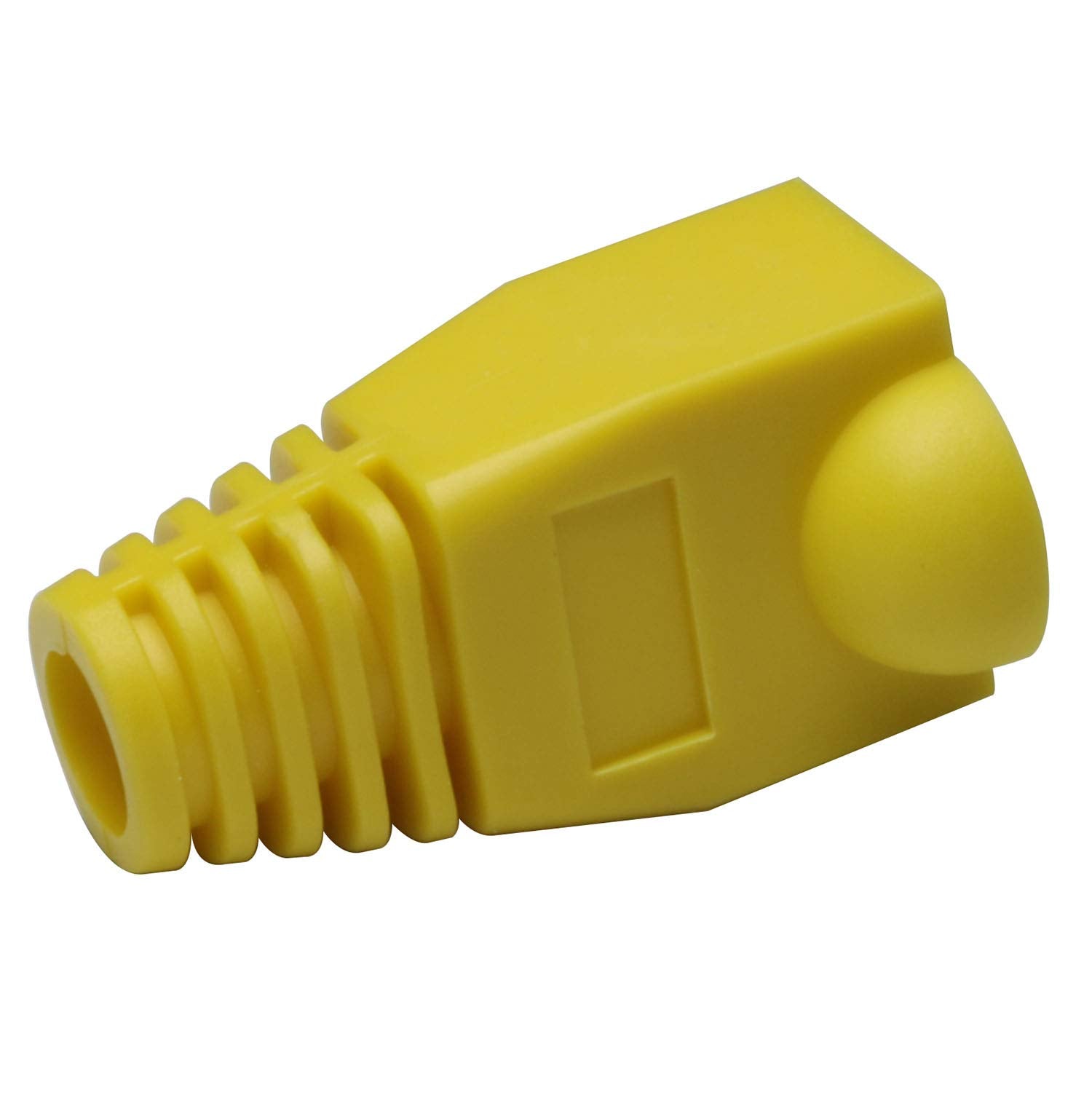 Ruiling 100Pcs Yellow Cat5E Cat6 Rj45 Ethernet Network Cable Strain Relief Boots Cable Connector Plug Cover