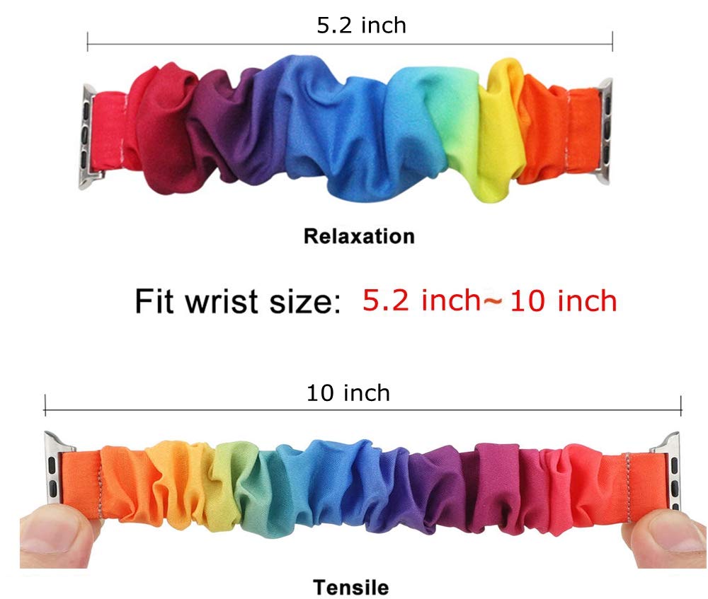 Tomcrazy Scrunchie Elastic Watchband For Apple Watch Band Series 9 8 7 6 5 4 3 2 1 Se Ultra, Watch Band For Iwatch 49Mm 45Mm 41M