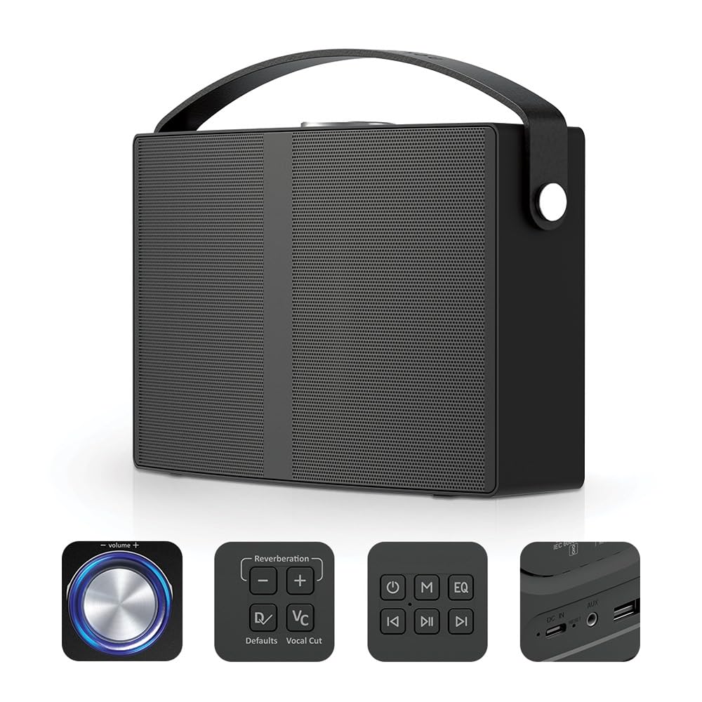 Audio Array AmW46 Groove Wireless Bluetooth 5.3 Bookshelf Speaker 30W | 5400Mah Upto 24H Long Battery | 3 Eq Modes | Stylish Pr