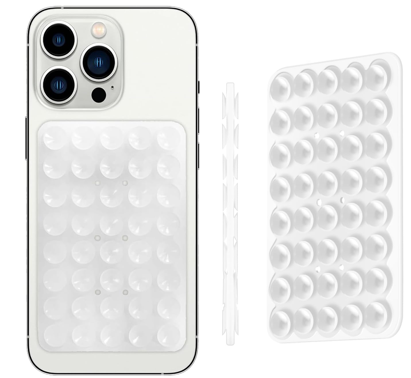 Silicone Double-Sided Suction Phone Case Detachable Mount For Iphone And Android Cellphones, Strong Adhesion Holder Hands Free F