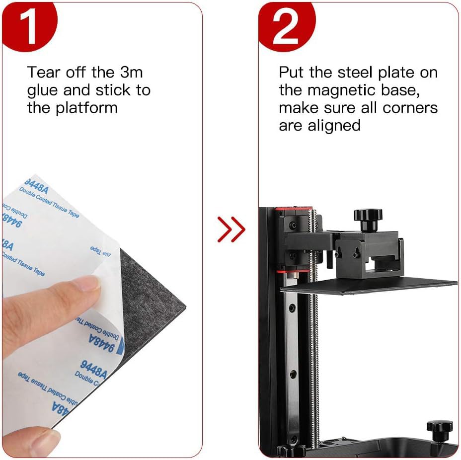 Sovol 3D Upgraded Platform 2 Pack, Resin Magnetic Flexible Steel Plate Flex Bed Fits For Anycubic Photon/Photon S/Photon Mono/Ph