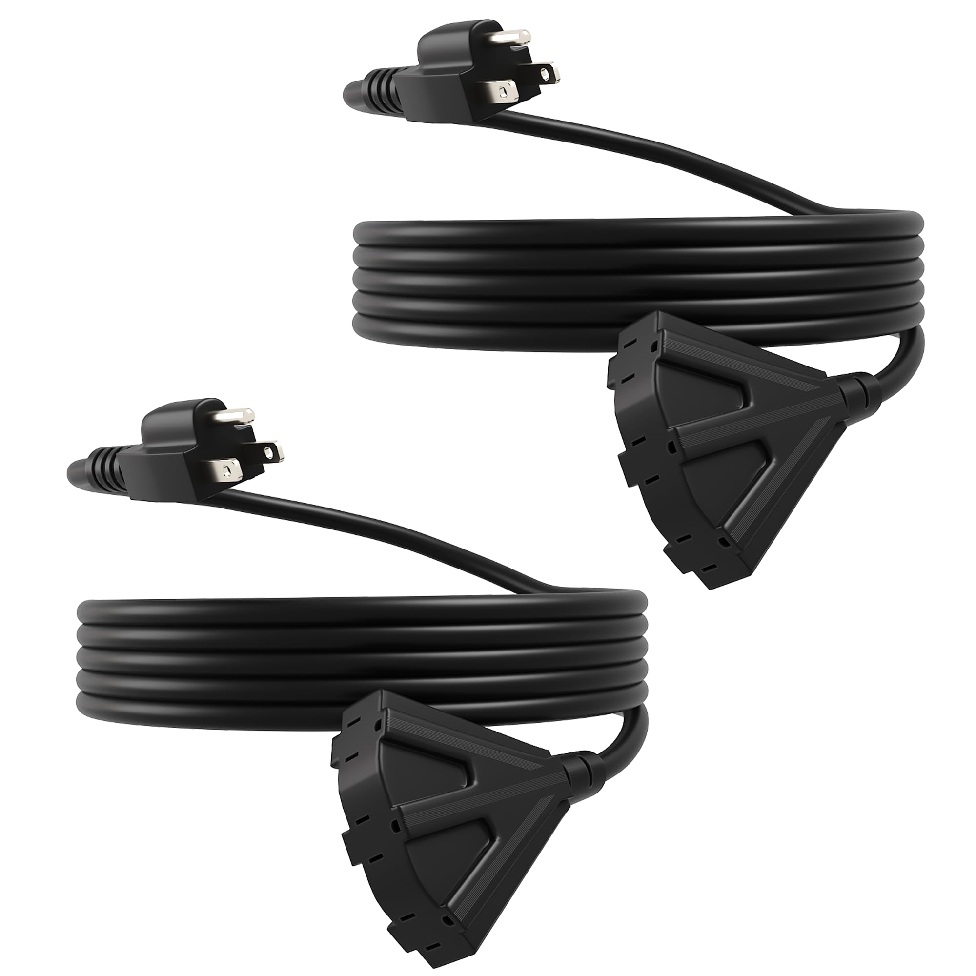 Uboory 25Ft Outdoor Extension Cord, 16/3 Sjtw Tri Tap Power Cable, Weatherproof, Heavy Duty Extension Cord For Holiday Decoratio