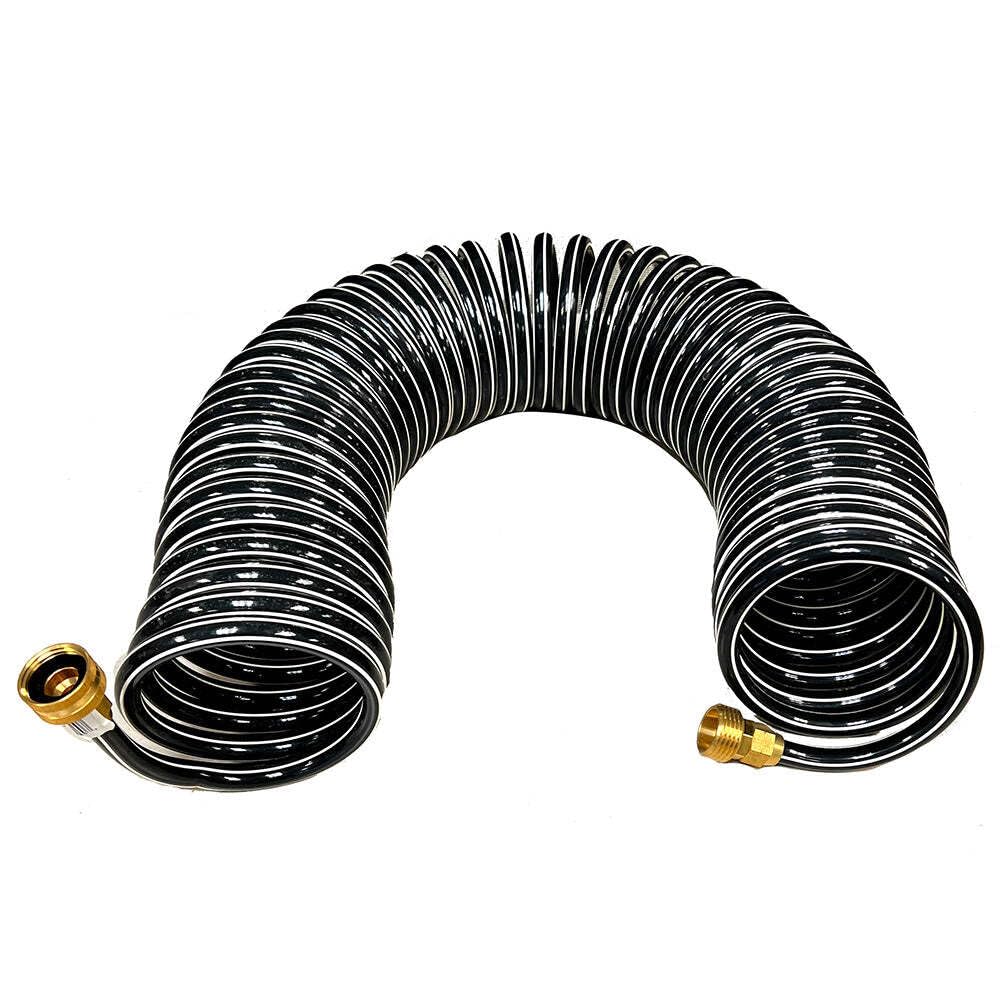 Trident Marine Coiled Wash Down Hose W/Brass Fittings - 50&#39;,WBAUVB0CVZL7Y5B