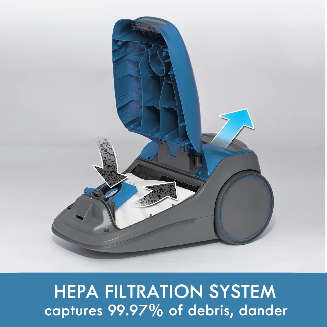 Kenmore Pet Friendly Lightweight Bagged Canister Vacuum Cleaner With Extended Telescoping Wand, Hepa, 2 Motors, Retractable Cord