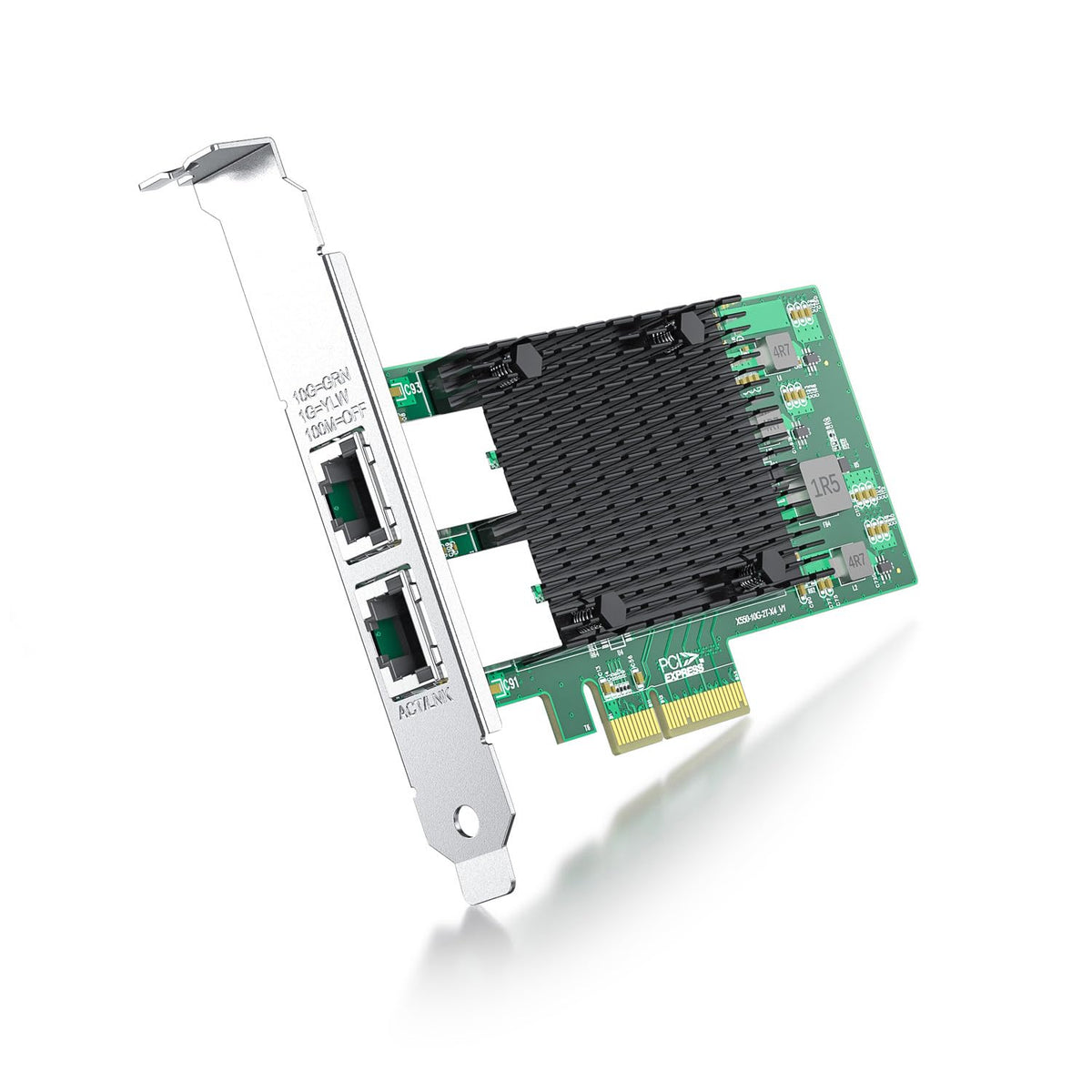 10Gb Nic Pcie Network Card Compatible For Intel X550 T2, Pcie V3.0 X4, Dual Rj45 Port, With Intel X550 At2 Controller, 100M/1G/1