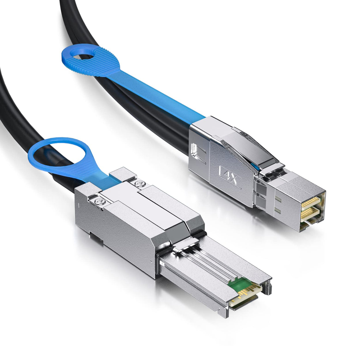 Ipolex External Mini Sas Hd Sff 8644 To Mini Sas Sff 8088 Hybrid Cable For Server, Raid Card & Pci Express Controller, 0.5 M(1.6