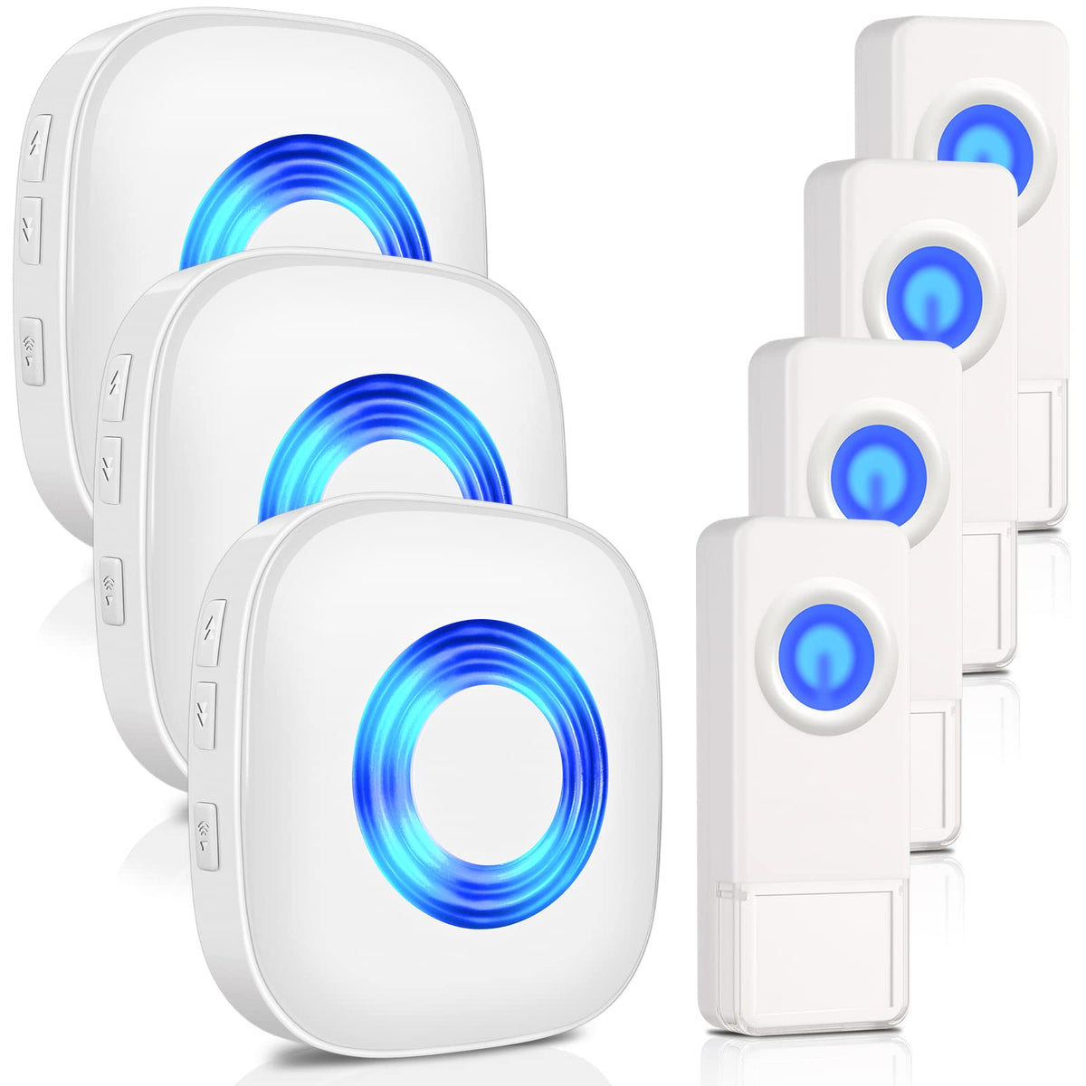 Wireless Door Bell, Physen Waterproof Doorbell Chimes For Home Operating At Over 1300 Ft Range 58 Doorbell Ringer 5 Volume Level