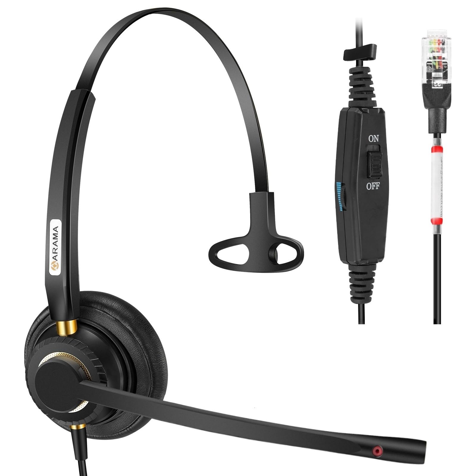 Arama Cisco Phone Headset With Noise Canceling Microphone Mute Switch Telephone Headset Compatible With Cisco Ip 7821 7841 7942G