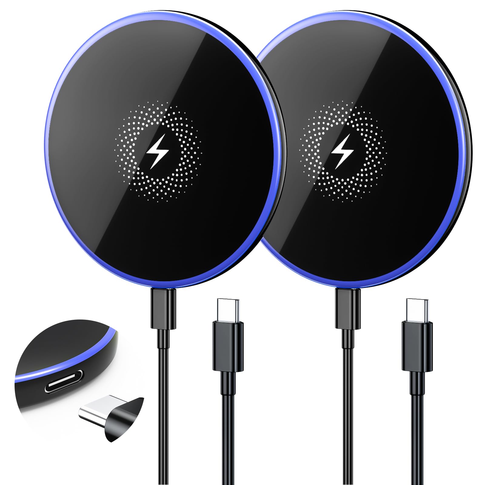 Wireless Charger 2Pack 6FT 15W Samsung Magnetic Wireless Charger Fast Charging Pad for Samsung Galaxy S26 S25 Ultra/S24 FE/S23 U