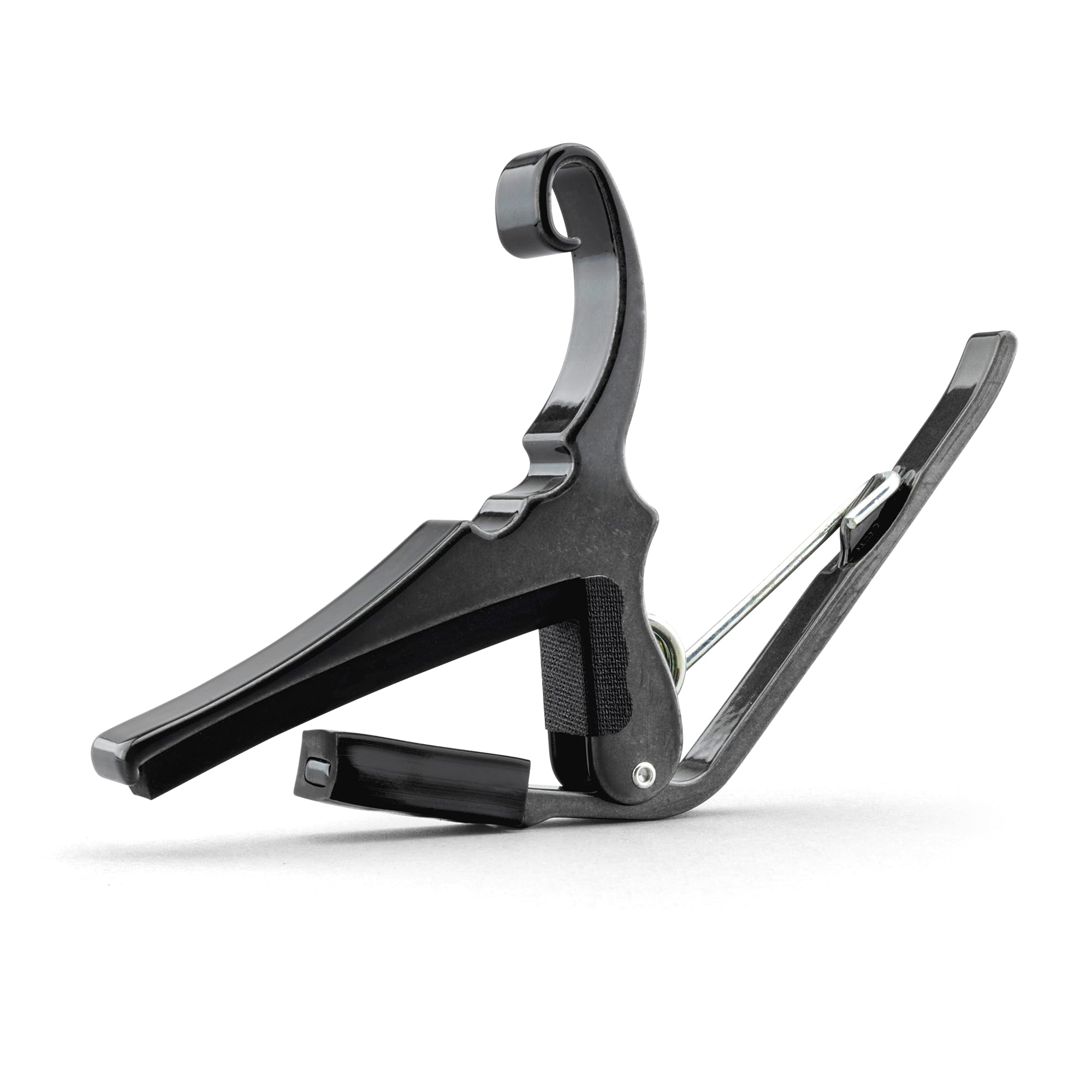 Kyser Quick Change Guitar Capo For 6 String Acoustic Guitars, Black Chrome, Kg6Bca