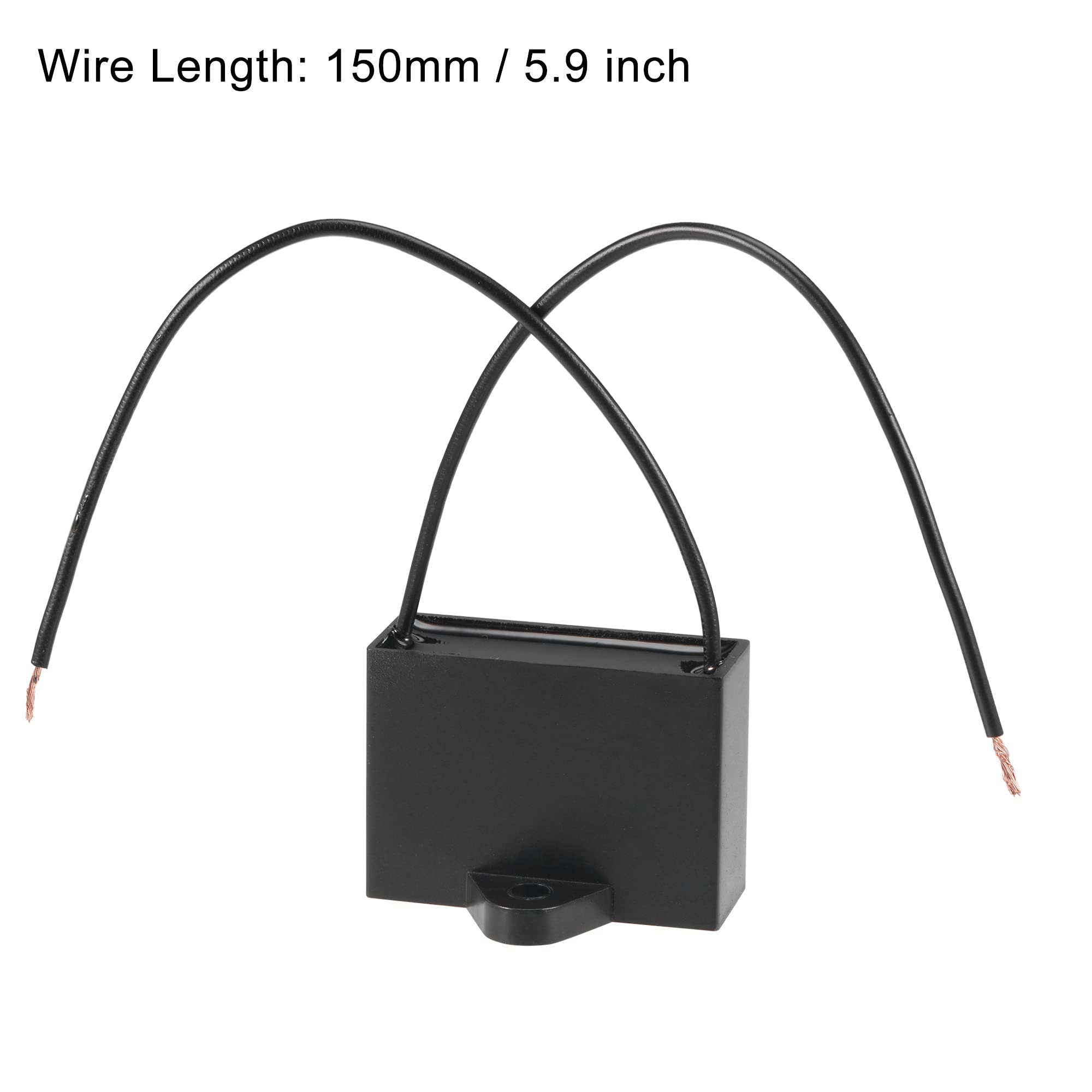 Uxcell Ceiling Fan Capacitor Cbb61 12Uf 250V Ac 2 Wires Metallized Polypropylene Film Capacitor 47X34X18Mm For Electric Fan Pump