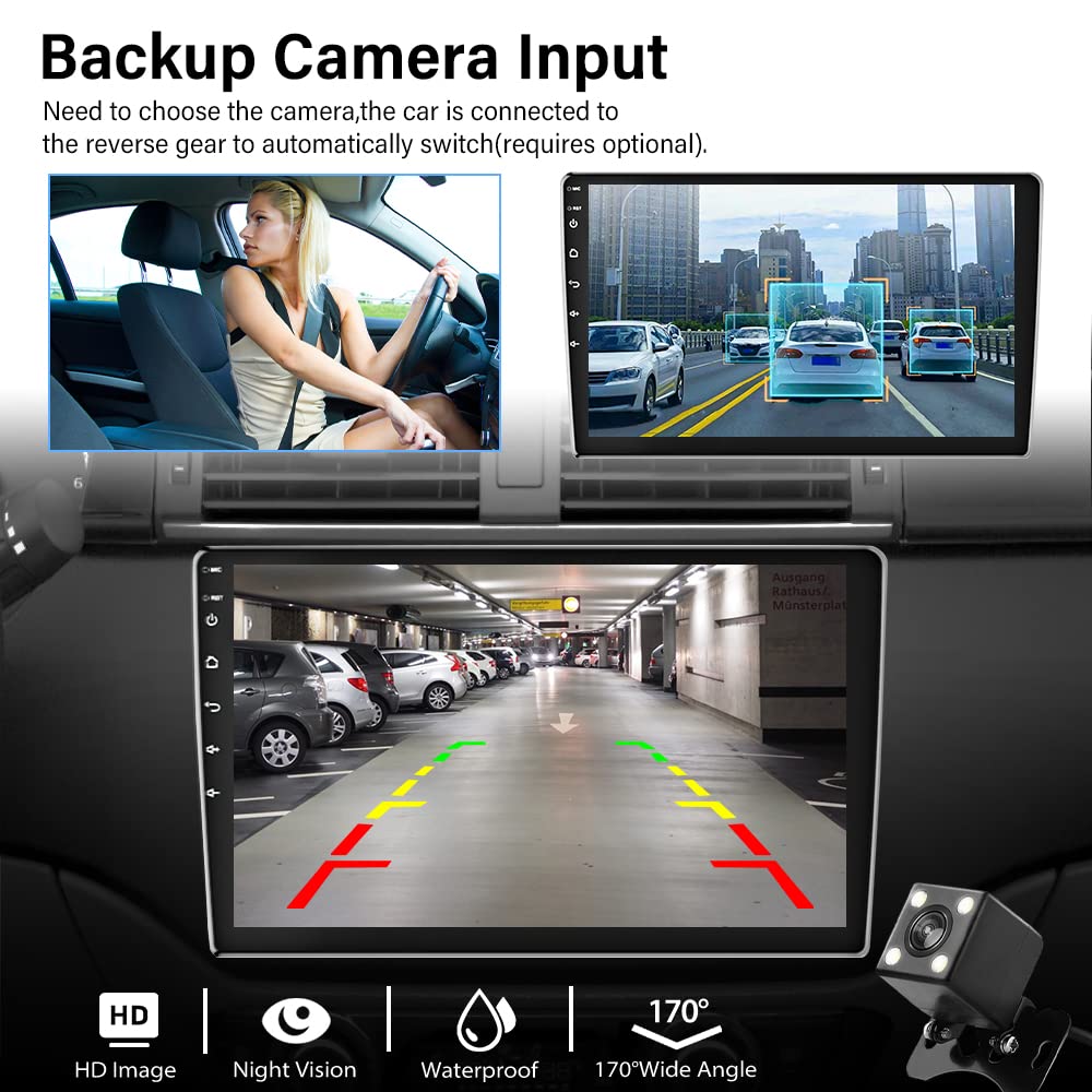 1G+32G Android Radio 10.1 Inch Double Din Car Stereo With Gps Navigation Touch Screen Car Radios With Backup Camera, Support Wif