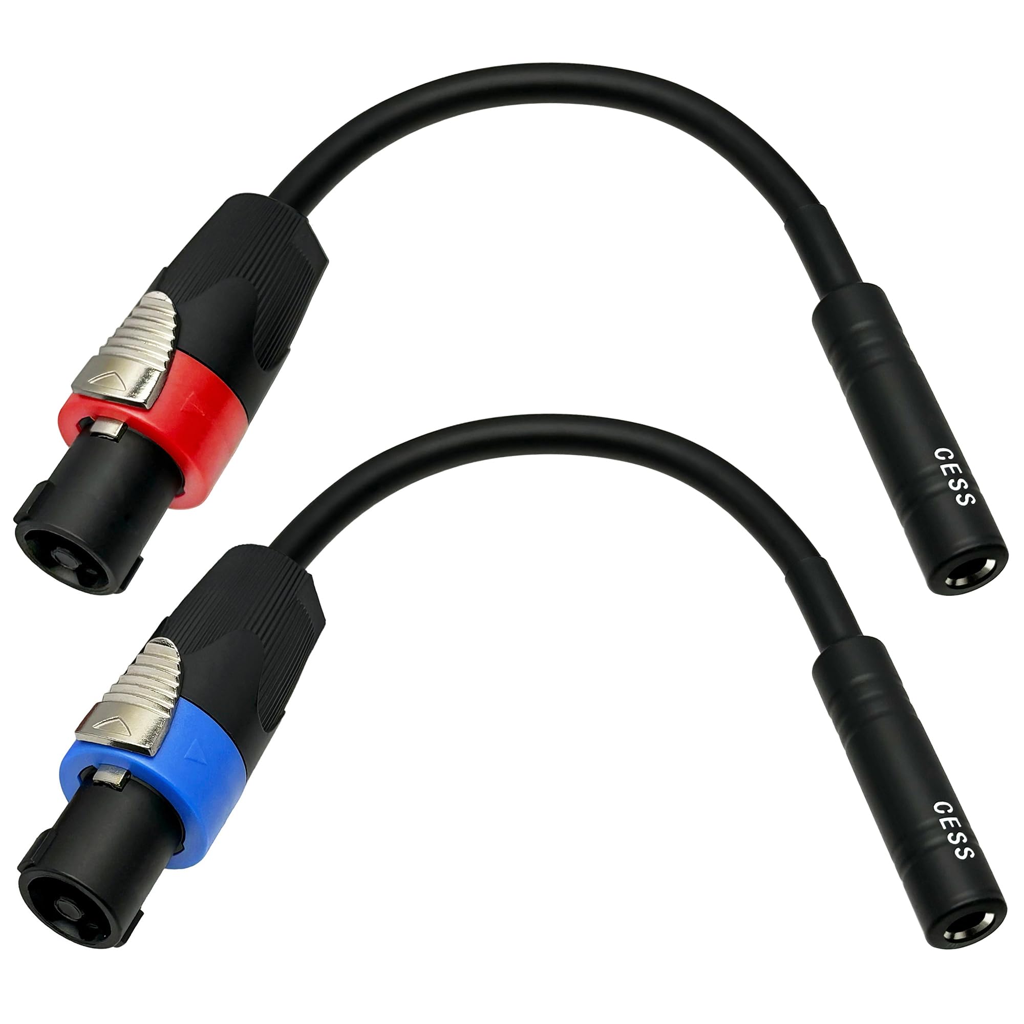 Cess-026 Speakon Cables, Male Speakon To 1/4 Adapter Speaker Cable, 2 Pack