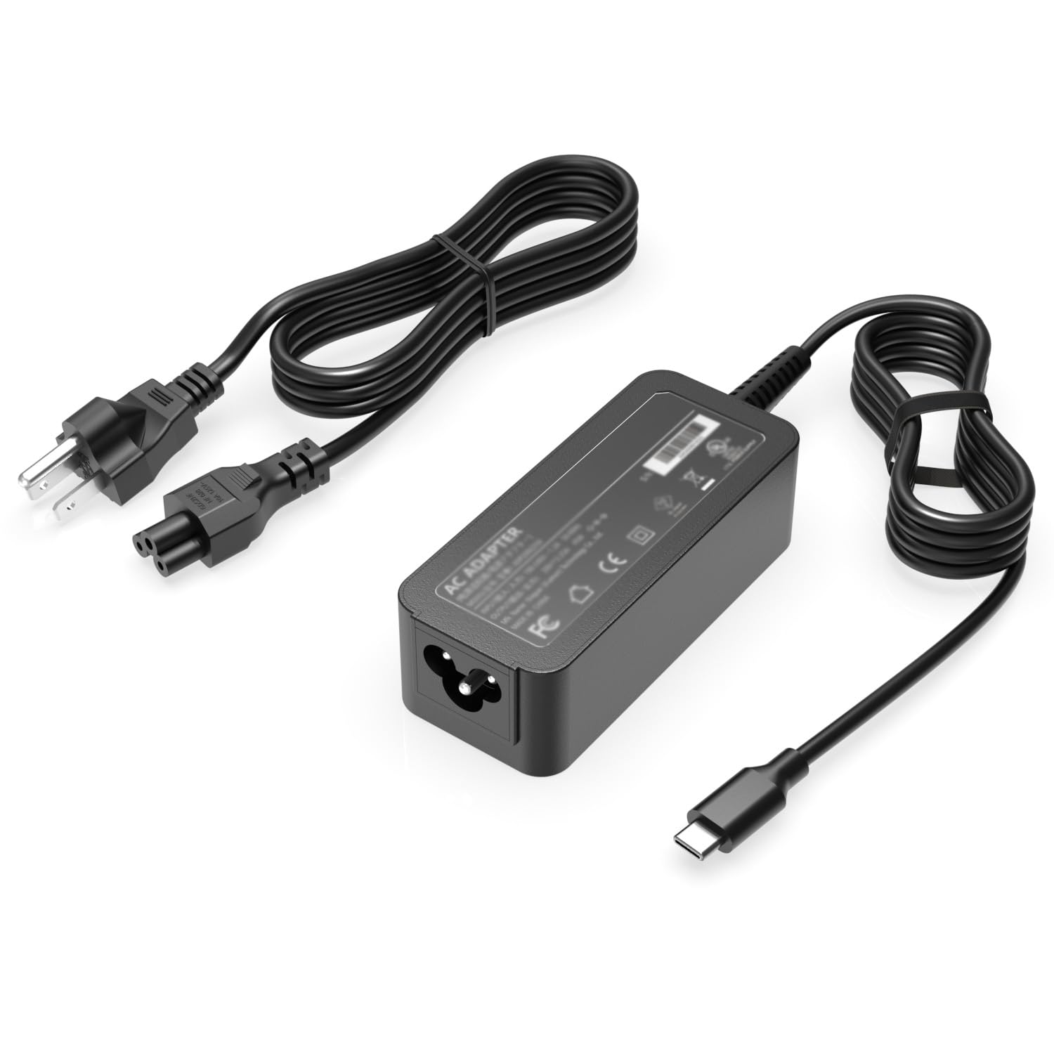 Charger Fit For Lenovo Chromebook 100E 300E 500E C330 S330 (Safety Certified By Ul) Usb C Power Connector 45W