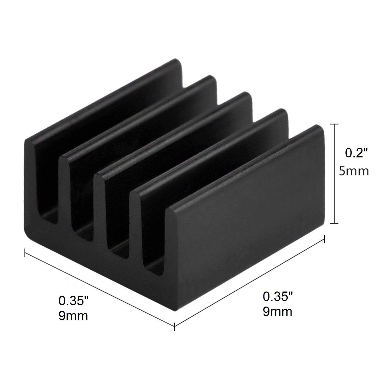 Easycargo 100Pcs Vrm 9Mm Heatsink Kit + 10G Thermal Conductive Adhesive Silicone Glue, Small Mini Cooler Heat Sink For Cooling V