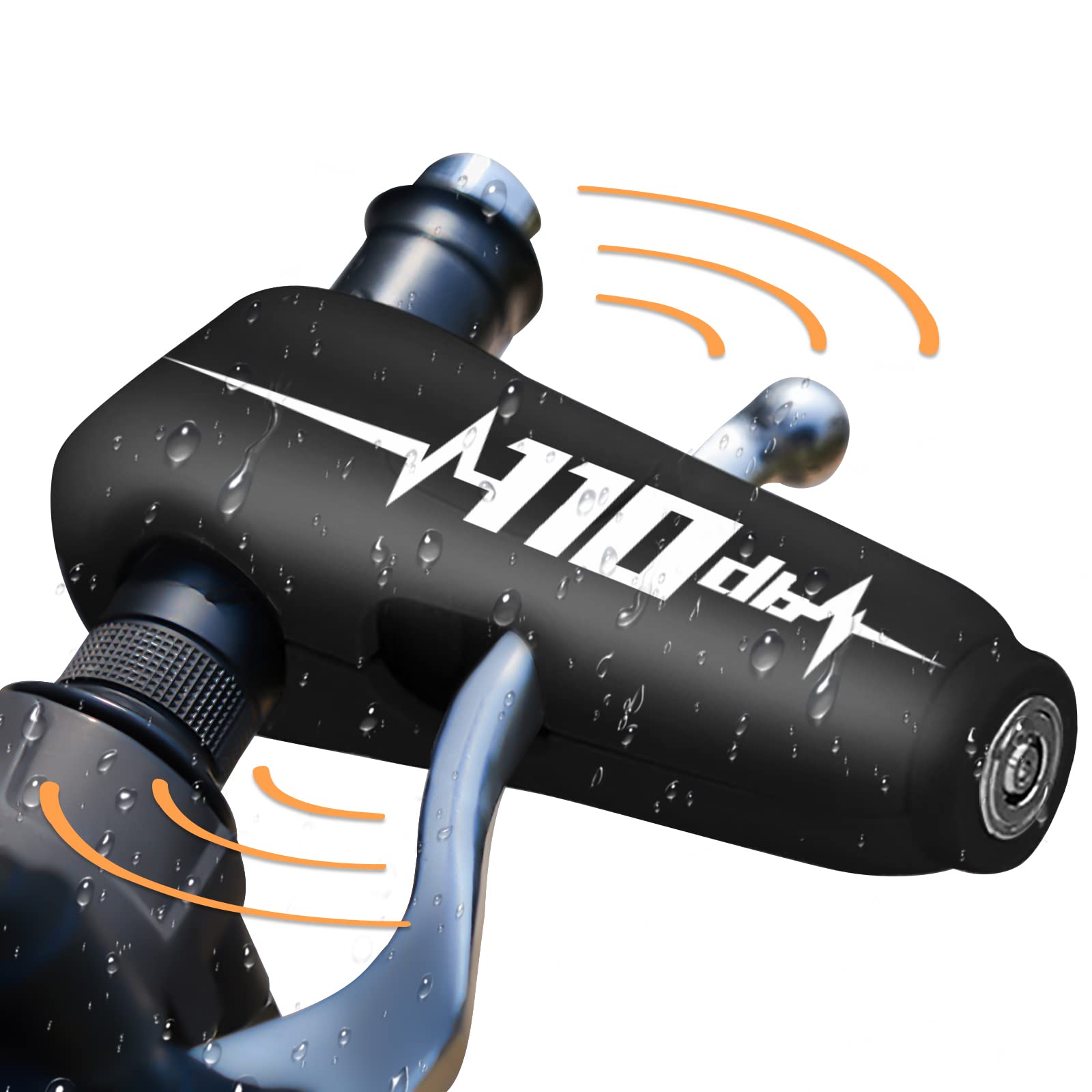 Bngwenhua Motorcycle Throttle Lock, Heavy Duty Anti Theft Adjustable, 110 Db Alarm System, Pa Material, Oval, Black