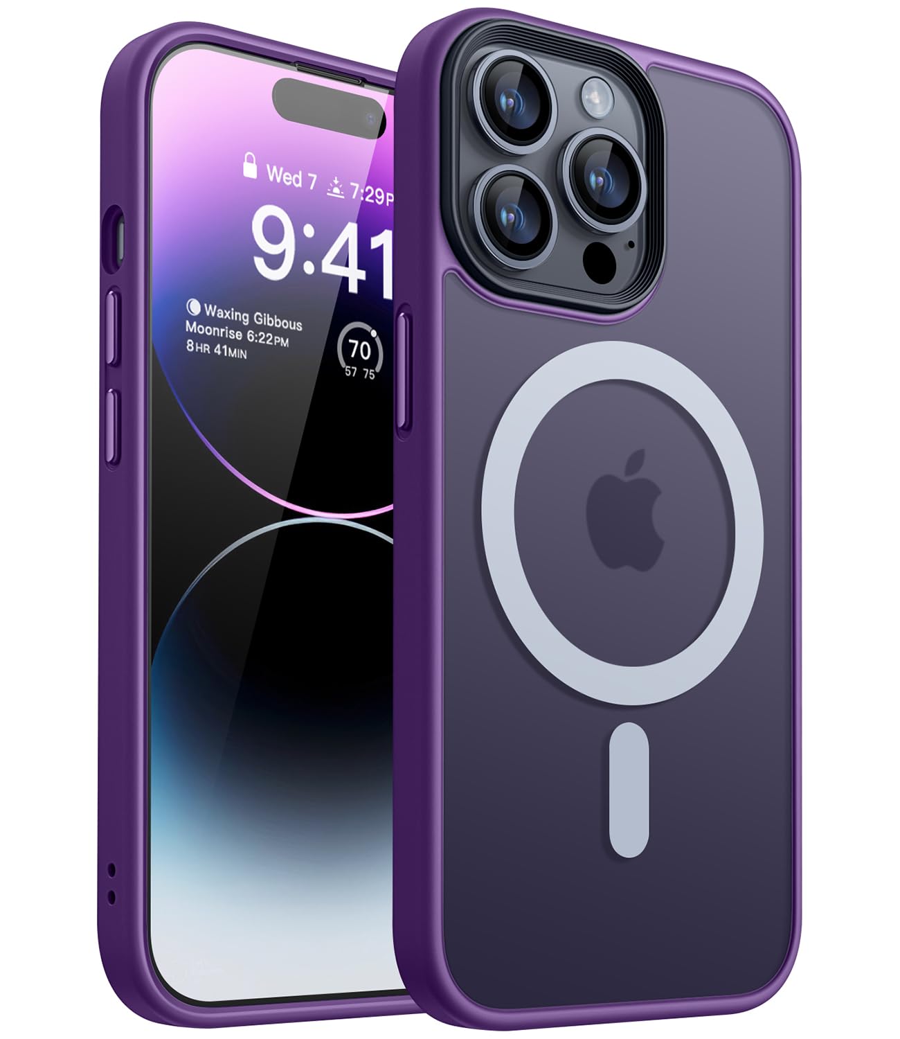Canshn Magnetic Compatible With Magsafe Iphone 14 Pro Max Case [Translucent Matte] [Compatible With Magsafe] Slim Thin Shockproo