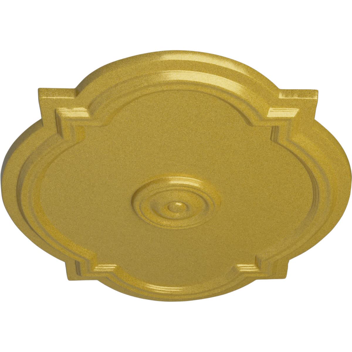 Ekena Millwork Cm21Wargs Waltz Ceiling Medallion, 21 1/4''W X 17 3/8''H X 1''P, Hand Painted Rich Gold