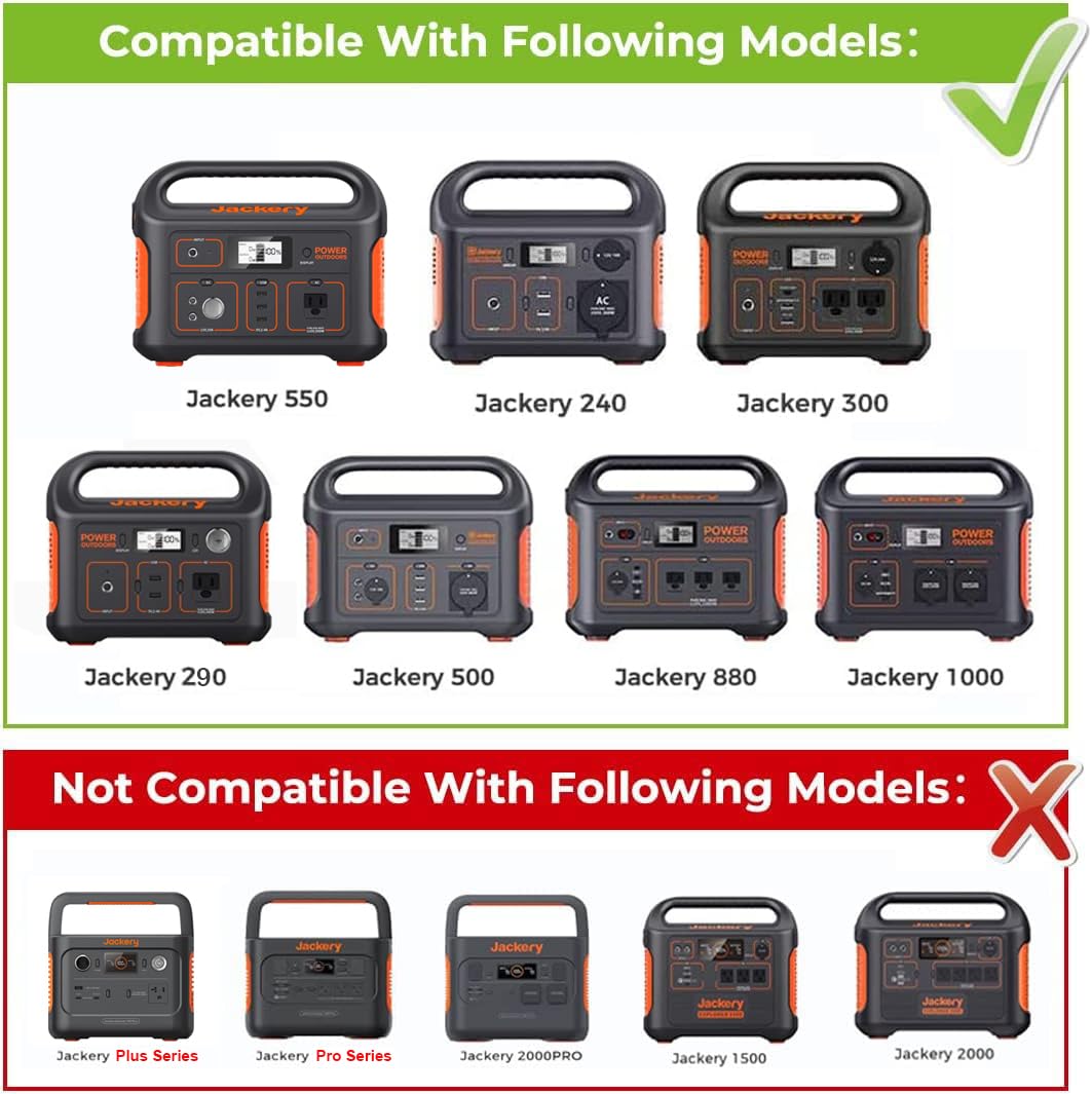 Mjpower 12V/24V Car Charger Compatible Jackery Portable Power Station Explorer 1000 500 880 550 300 290 240 160 E160 E240 E300 E