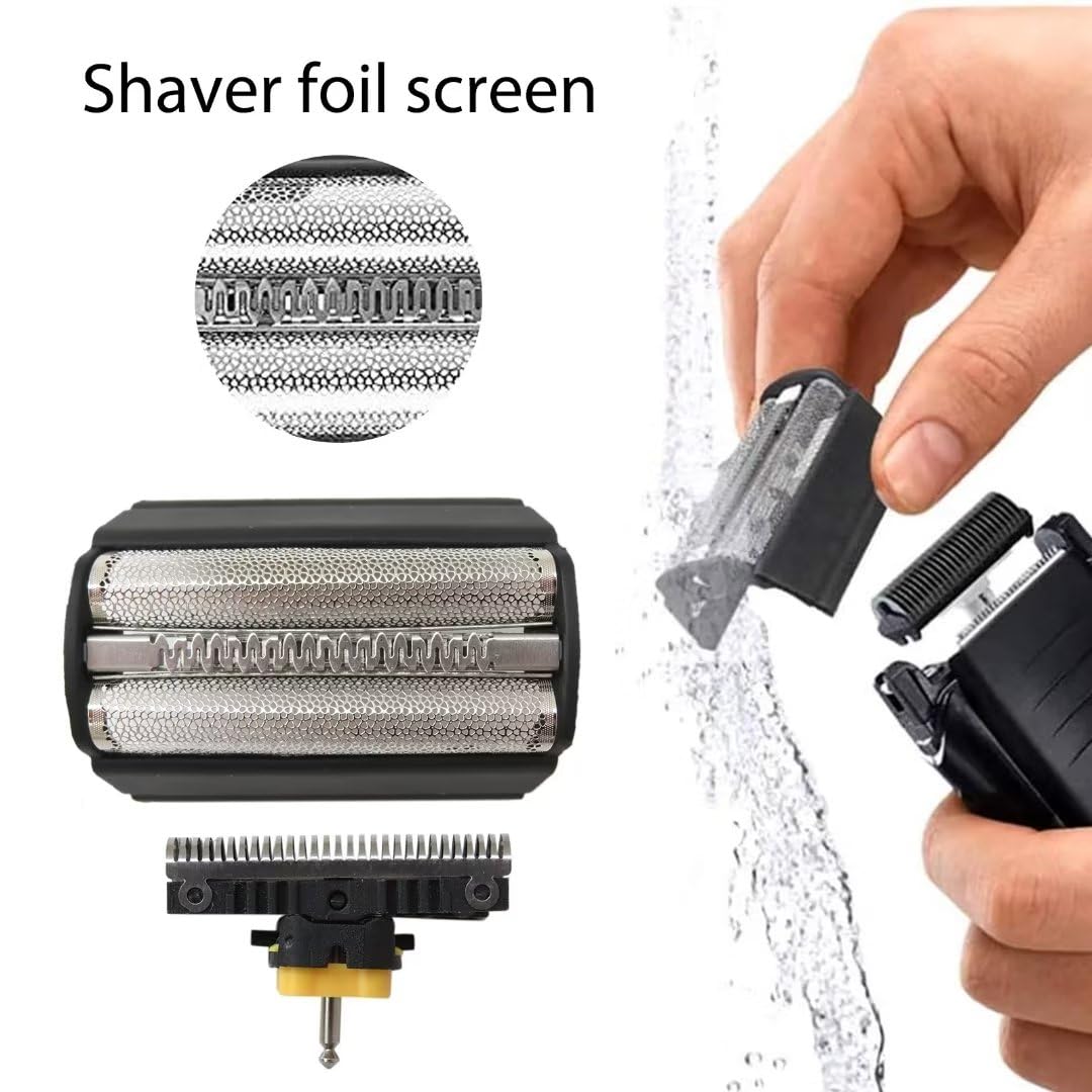 31B Electric Shaver Replacement Foil Head With Cutter Compatible For B Raun 5000 6000 Series 6012, 6015, 6312, 6510, 6512, 6515,