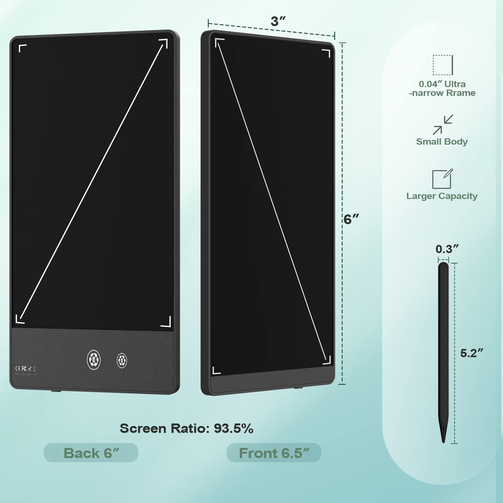 Ksequ Lcd Writing Tablet For Adults 6.5&6'' Lcd Writing Tablet