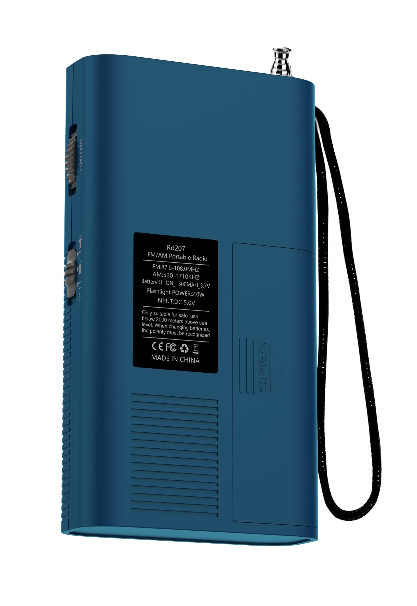 Pocket Weather Alert Radio Noaa/Am/Fm Portable Transistor Powered 1500Mah Battery With Flashlight Emergency Sos Alarm Best Recep