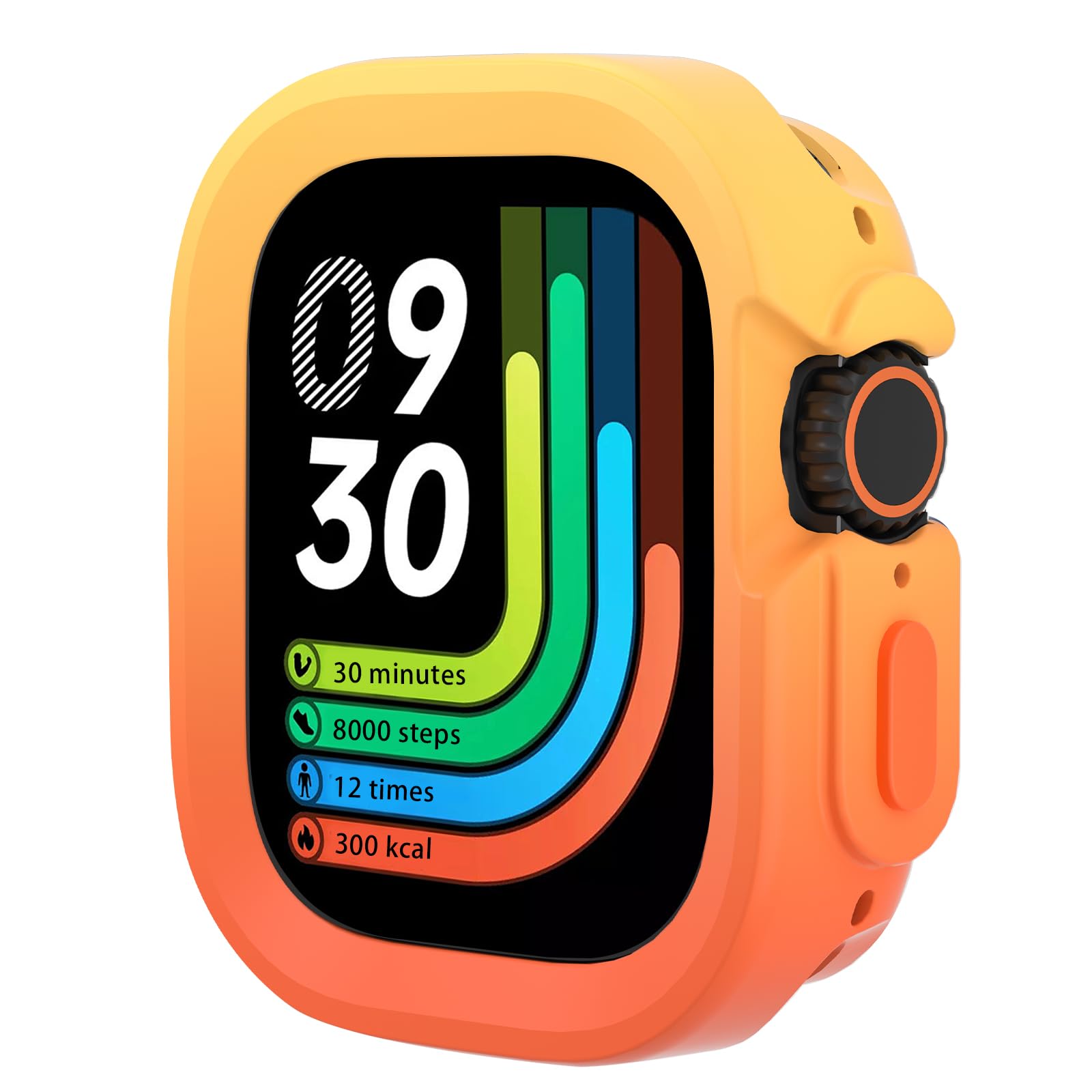 SDOCEBF Slim Flexible TPU Case for Apple Watch Ultra 3/2/1 49mm, Ultra 3 Watch Bumper Shockproof Cover with Raised Edge Full Pro
