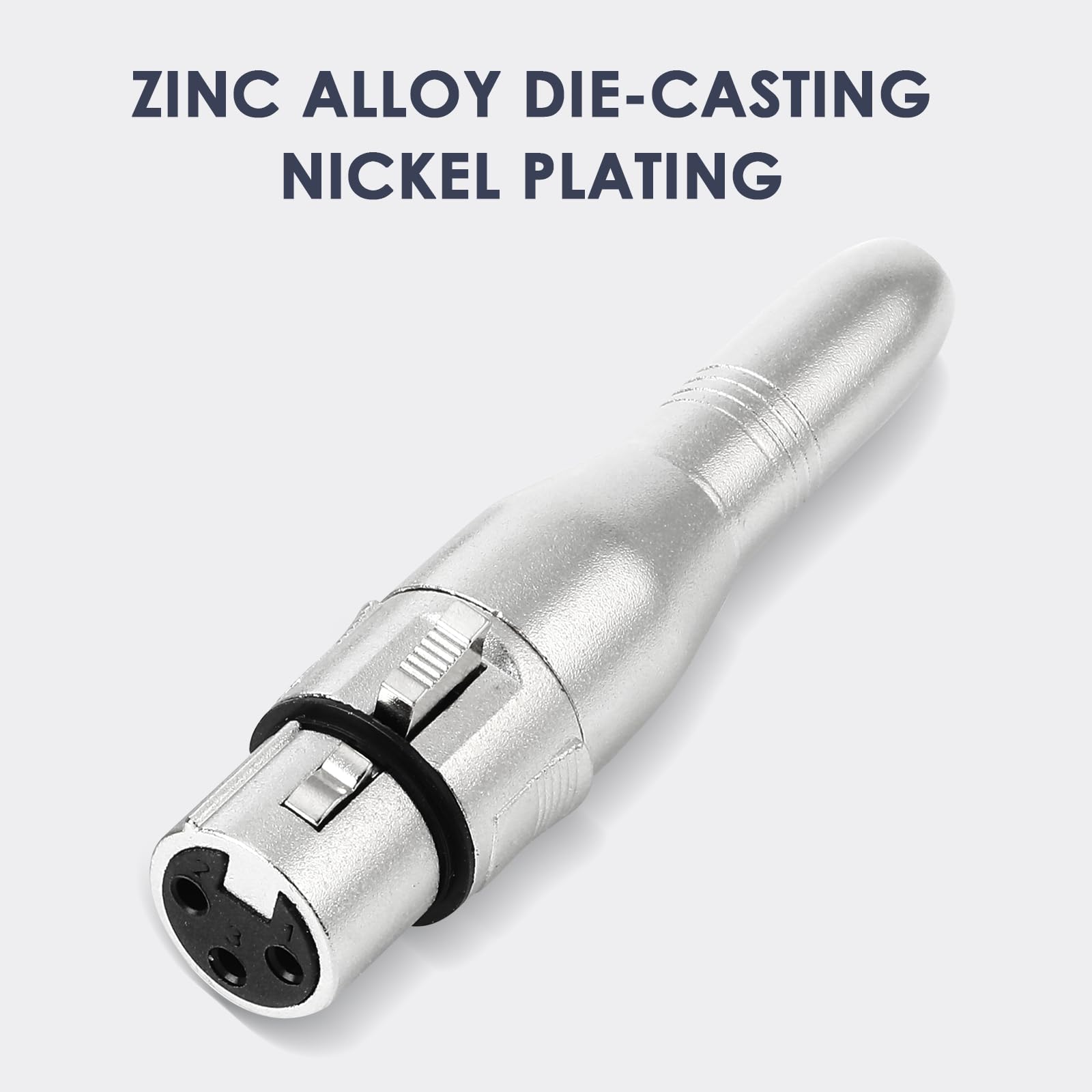 Pegcabac Xlr 3 Pin Female To 1/4'' 6.35Mm Female Jack Socket Audio Adapter, Professional Grade Conversion Adapters, Audio Cable