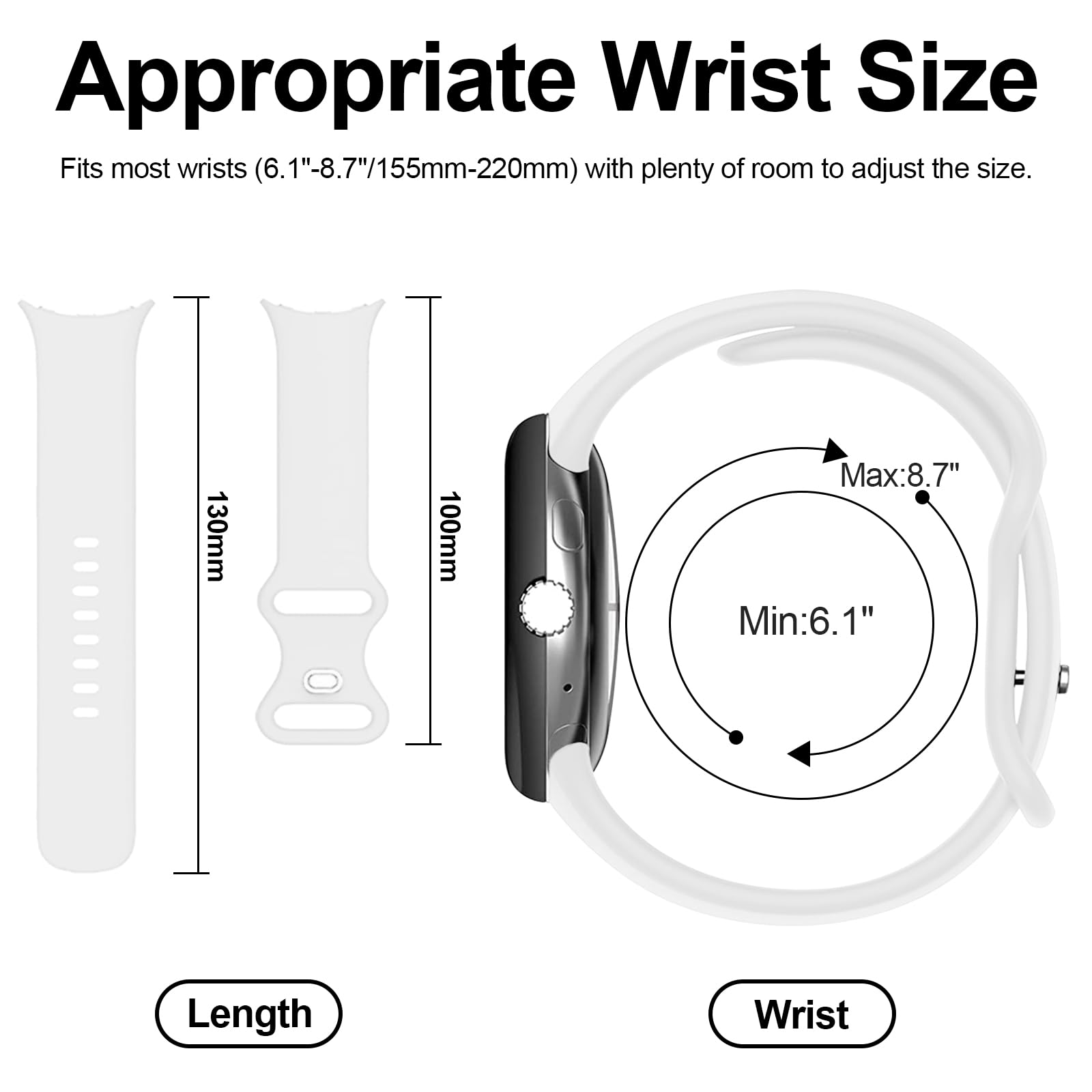 Bminen Pixel Watch Band Compatible For Google Pixel Watch Band, Adjustable Breathable Soft Silicone Waterproof Sports Band Compa