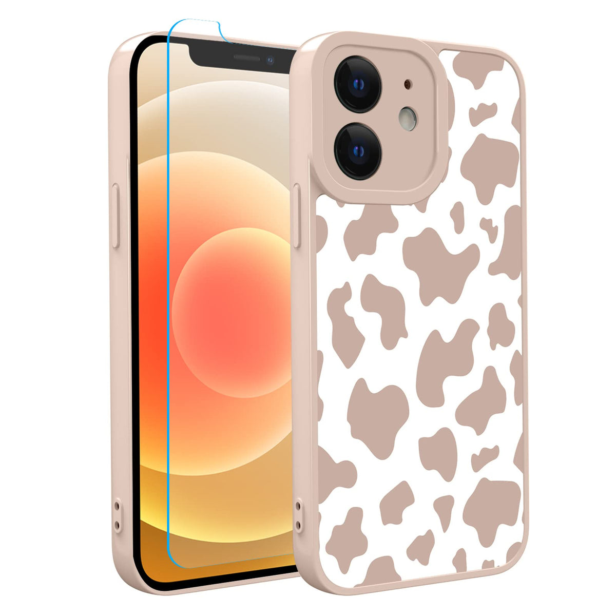 Ook Compatible With Iphone 12 Case Cute Cow Print Fashion Slim Lightweight Camera Protective Soft Flexible Tpu Rubber For Iphone