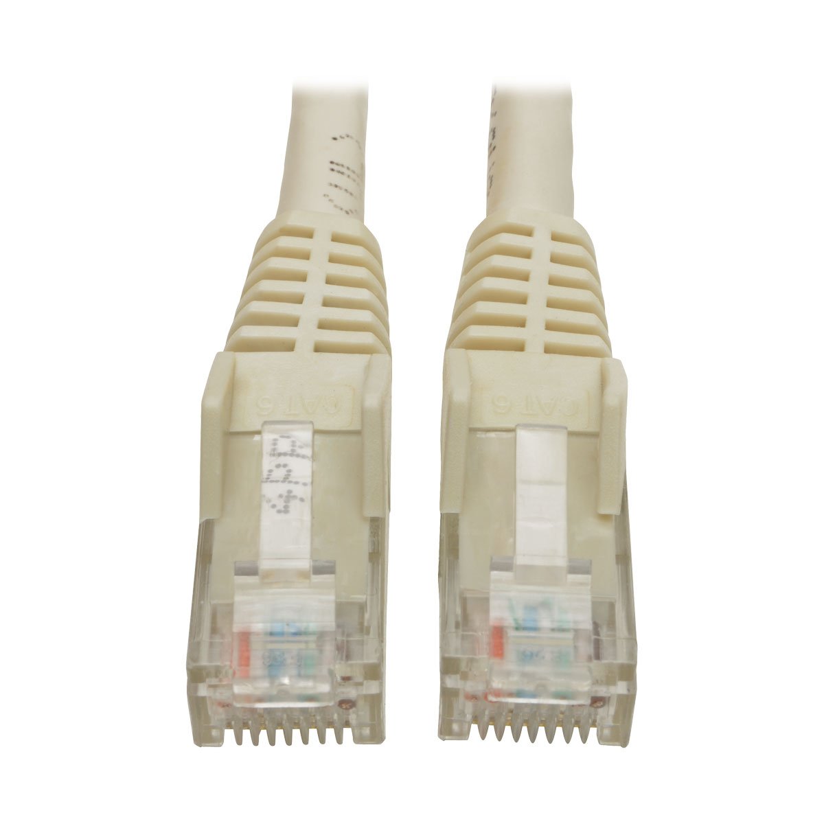 Tripp Lite Cat6 Gigabit Ethernet Snagless Molded Patch Cable 24 AWG 550MHz Premium UTP, White, RJ45 M/M 8 (N201-008-WH)