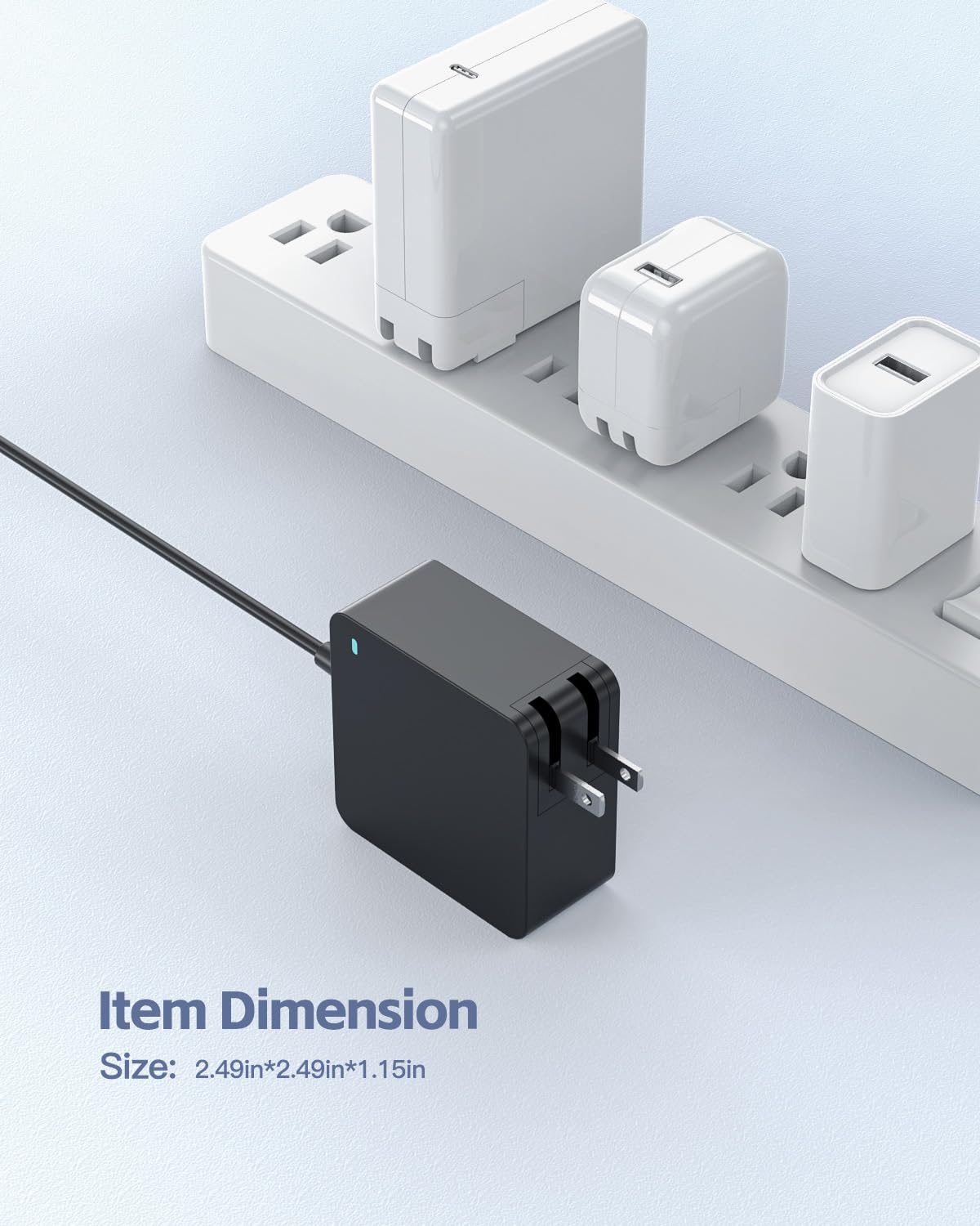 7.5Ft Foldable Plug Charger Fit For Lenovo Ideapad Yoga 3 Pro 1370 700 700 11Isk 900 Miix 700 12Isk Laptop With Indicator Lights