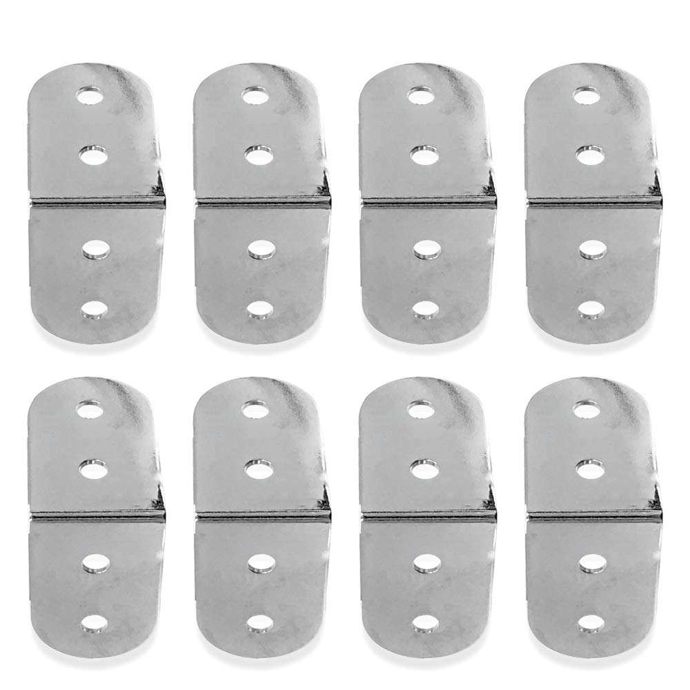 Seismic Audio - SARHW20 - Set of 8 Chrome 1.5 Inch Rack Case Clamp for PA DJ Rack Road ATA Case 4 Hole Mount