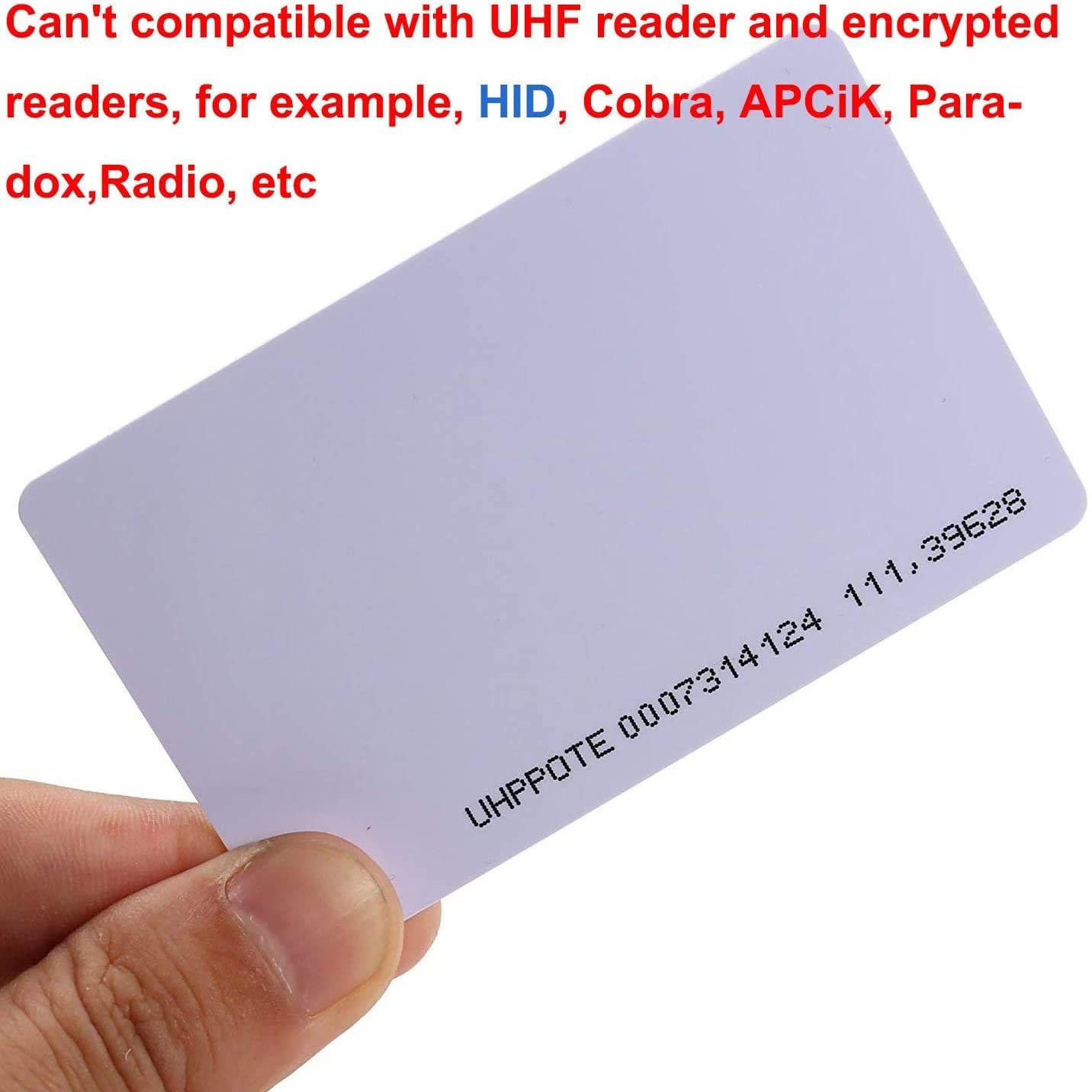 Uhppote Contactless 125Khz Rfid Proximity Smart Card 0.8Mm Thick For Access Control System & Time Attandance (Read Only, Pack Of 50)