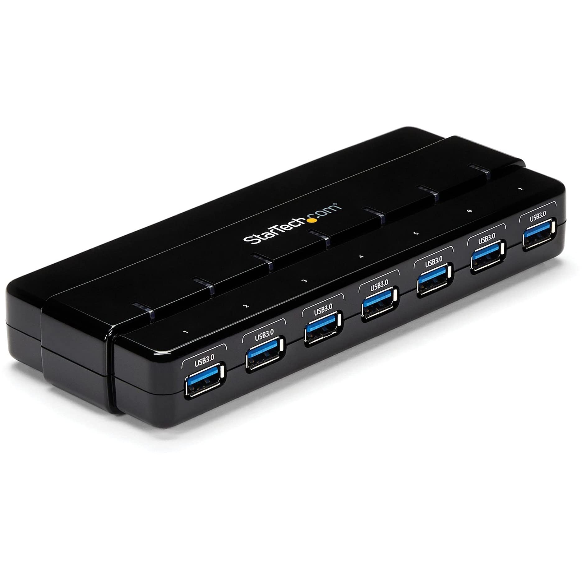 StarTech.com 7 Port USB 3.0 Hub - Up To 5 Gbps - 7 x USB - Universal Multi Port USB Extender for Your Desktop - USB Powered (ST7