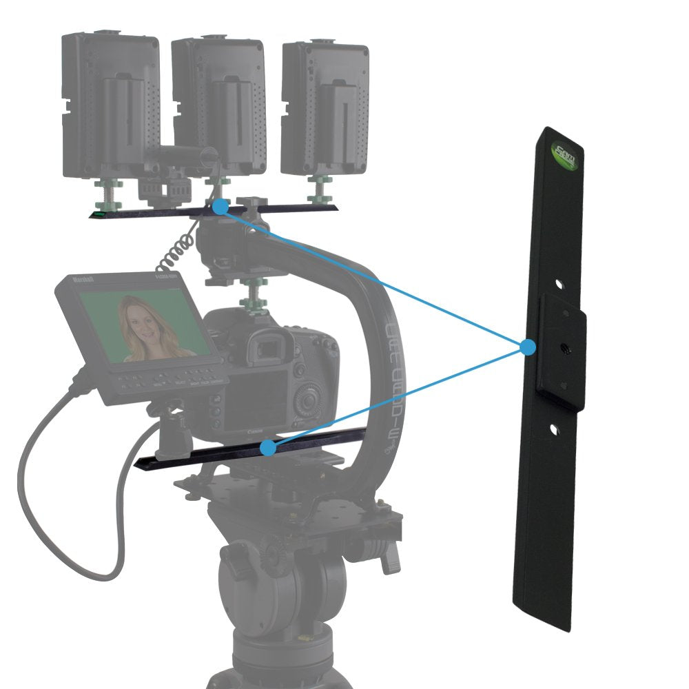 Cam Caddie Scorpion Ex Video Camera Stabilizing Handle Kit With Included Smartphone And Gopro Compatible Mounts - Professional B