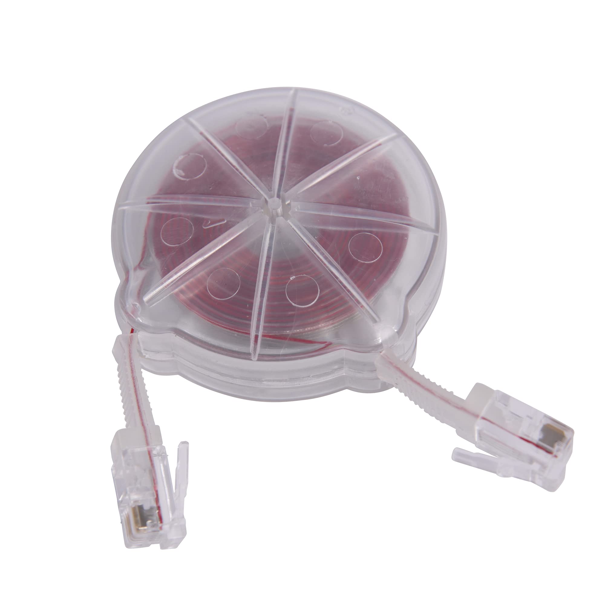 Softalk Clear Cord Manager Retractable Phone Cord Detangler Cable for Landlines and Office Telephones, 8ft Cord