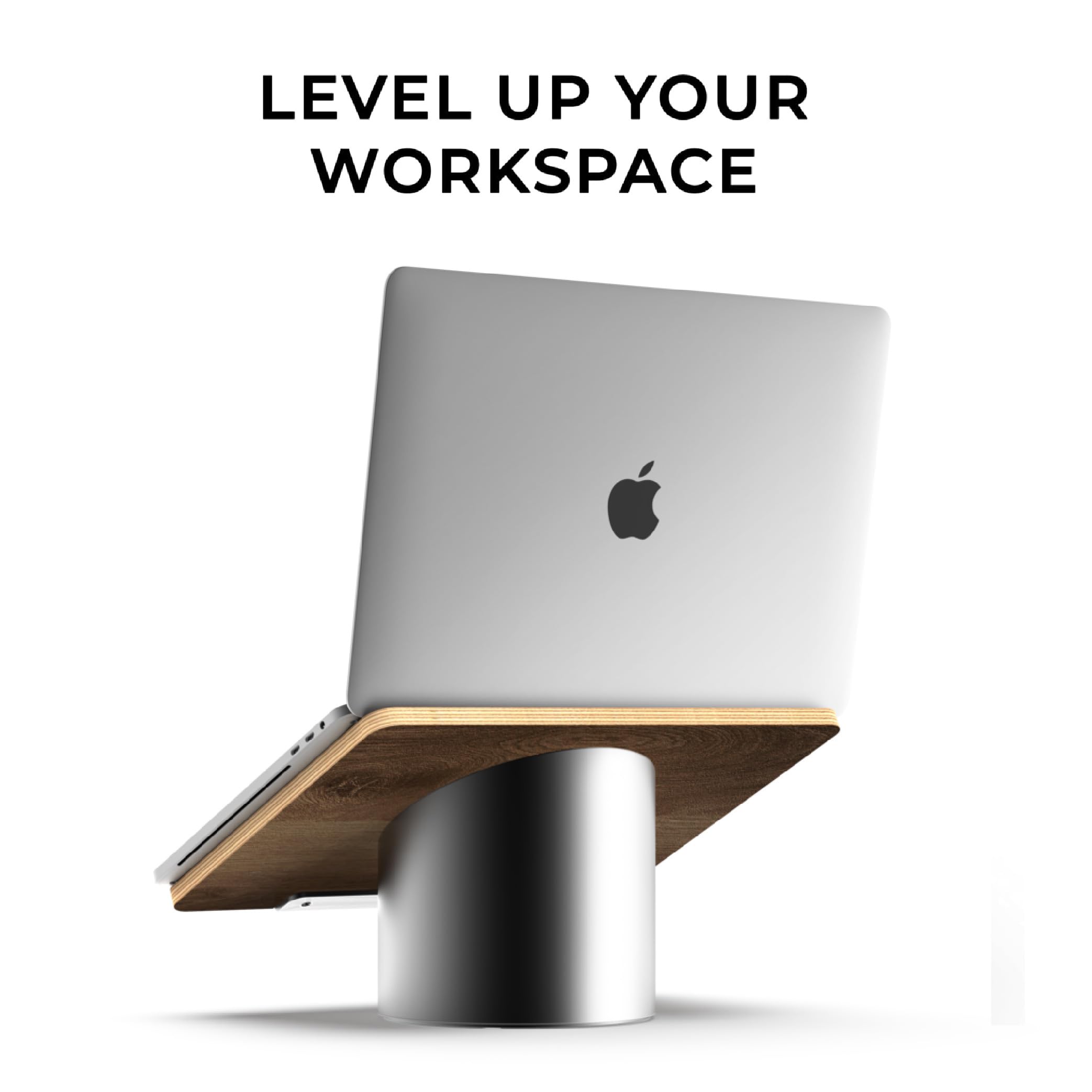 Humancentric Portable Electronic Device Stand   Black Walnut Wood Laptop Stand, Ergonomic Computer Stand For Laptop, Compatible With Macbook Stand Up To 16 Inches