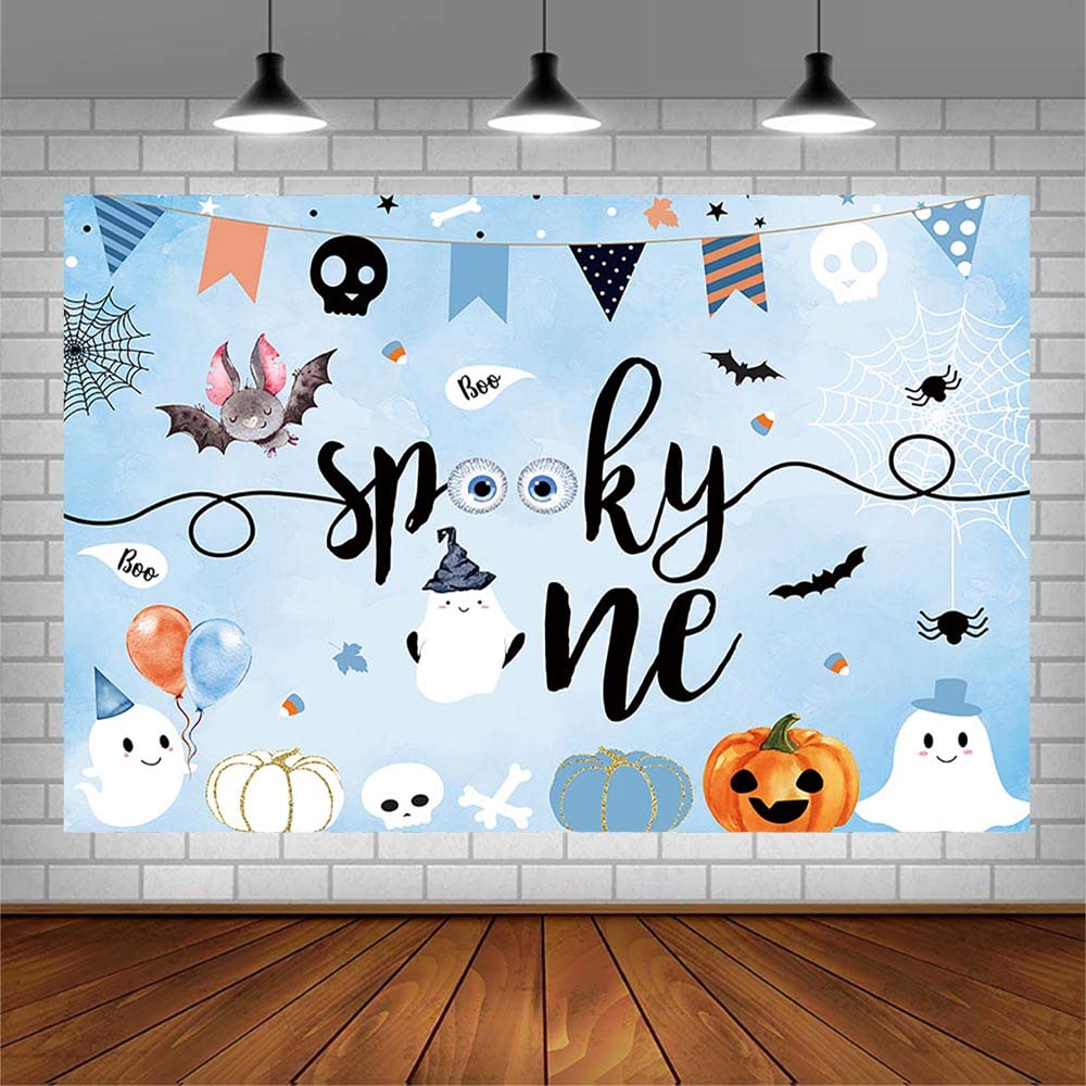 Sendy 7X5Ft Spooky One Backdrop Halloween 1St Birthday For Boy Ghost Boo Party Decorations Supplies Banner Photography Backgroun