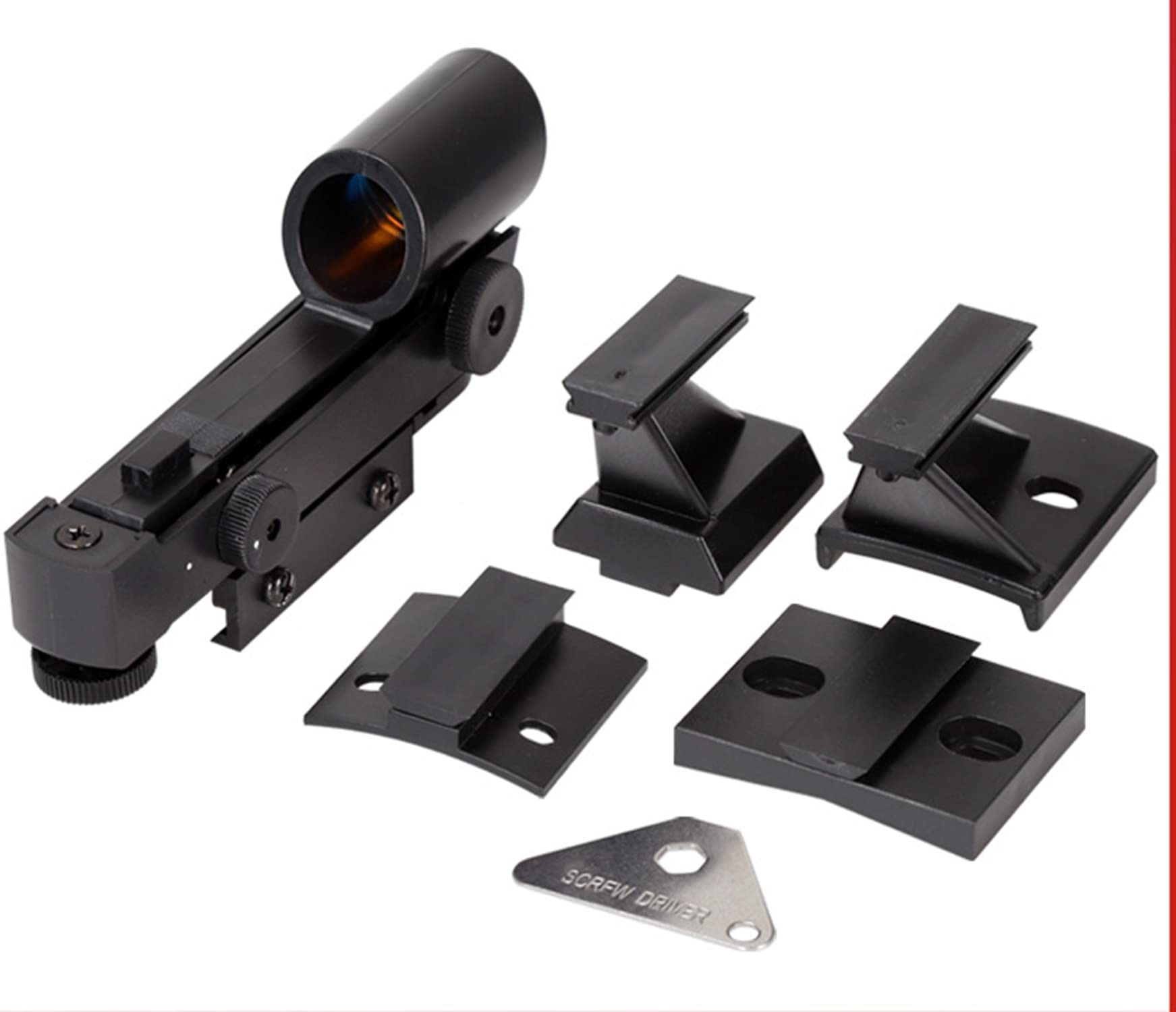 Red Dot Finderscope,Astronomical Telescope Star Pointer Viewfinder Star Finder Scope With 4 Pcs Slide In Bracket,Compatible With
