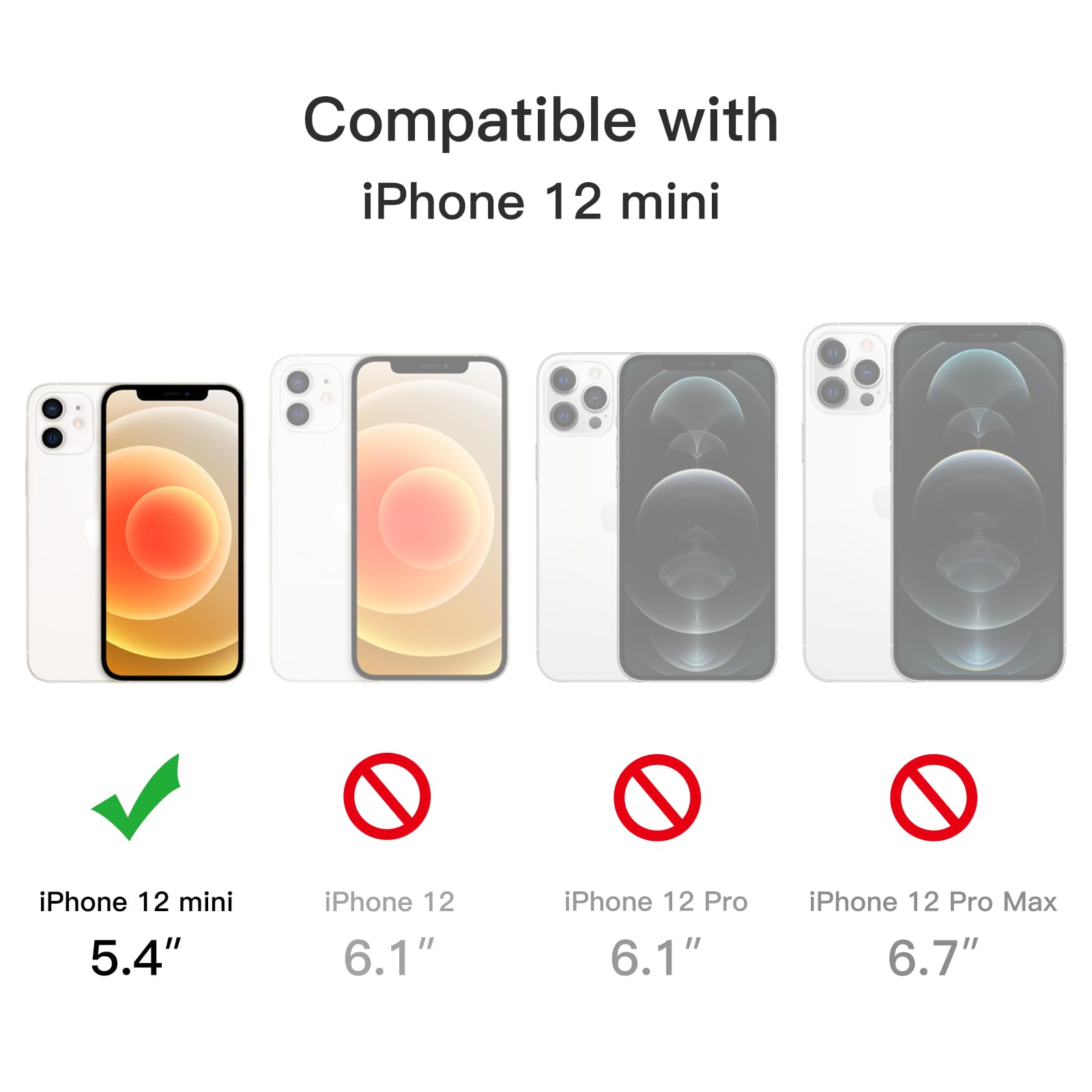 Jetech Magnetic Case For Iphone 12 Mini 5.4 Inch Compatible With Magsafe, Translucent Matte Back Slim Shockproof Phone Cover (Wh