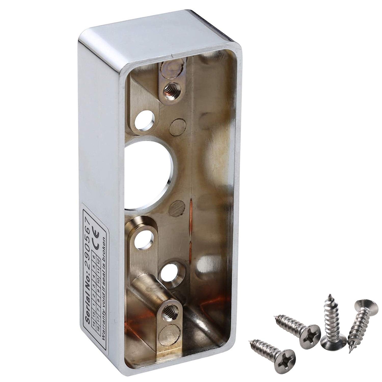 Uhppote Zinc Alloy Surface Mount Back Box Single Gang For Push To Exit Button