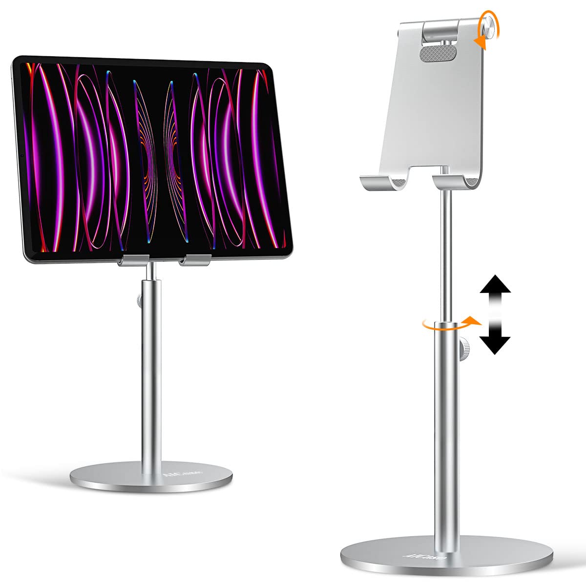 AICase Upgraded for iPad Tablet Stand for Desk, Adjustable Desktop Cell Phone Tablet Stand Holder for iPad Pro 9.7, 10.5, 11, 12.9 Air Mini 5th/6th Generation, Samsung Tablet, Tab (3.5 13')