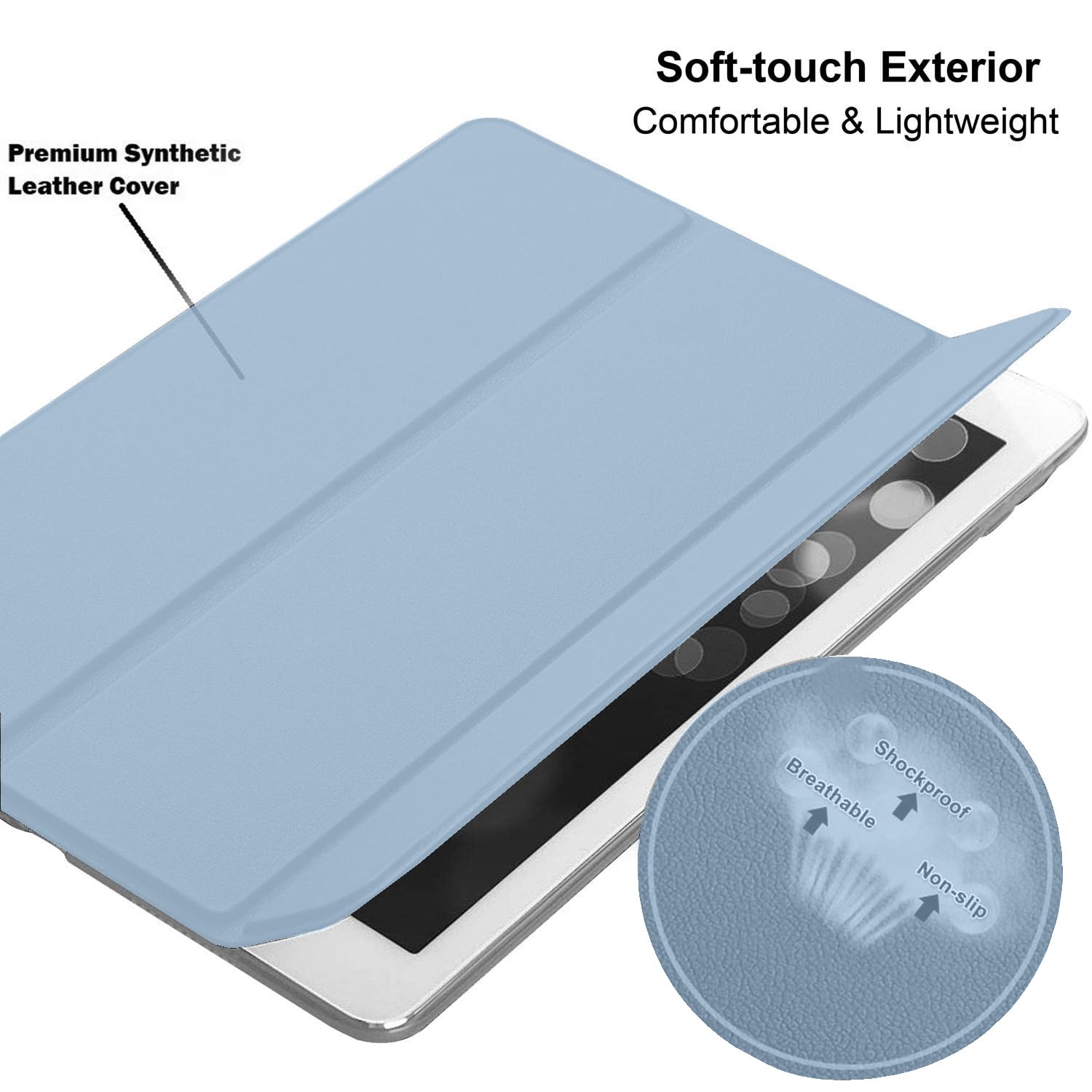 Durasafe Cases For Ipad 5 2017 / Ipad 6 2018 9.7 Inch Mp242Ll/A Mp252Ll/A Mpga2Ll/A Mrm52Ll/A Mr702Ll/A Mr6Y2Ll/A Slim Lightweig