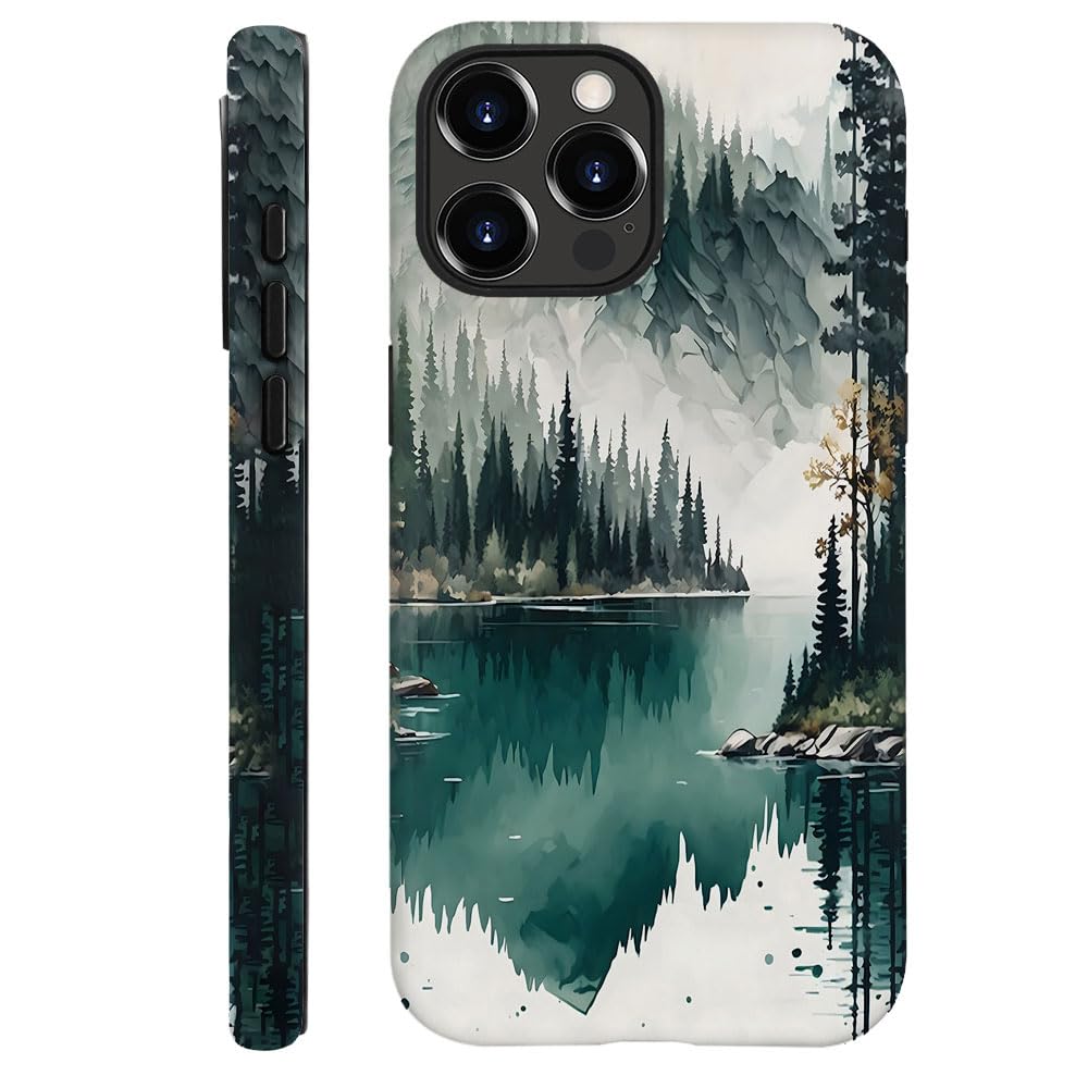 Seized Case Compatible With For Iphone 16 Pro,Mountain Forest Landscape Phone Case For Girl Women Boy Men,Durable Protection Pho